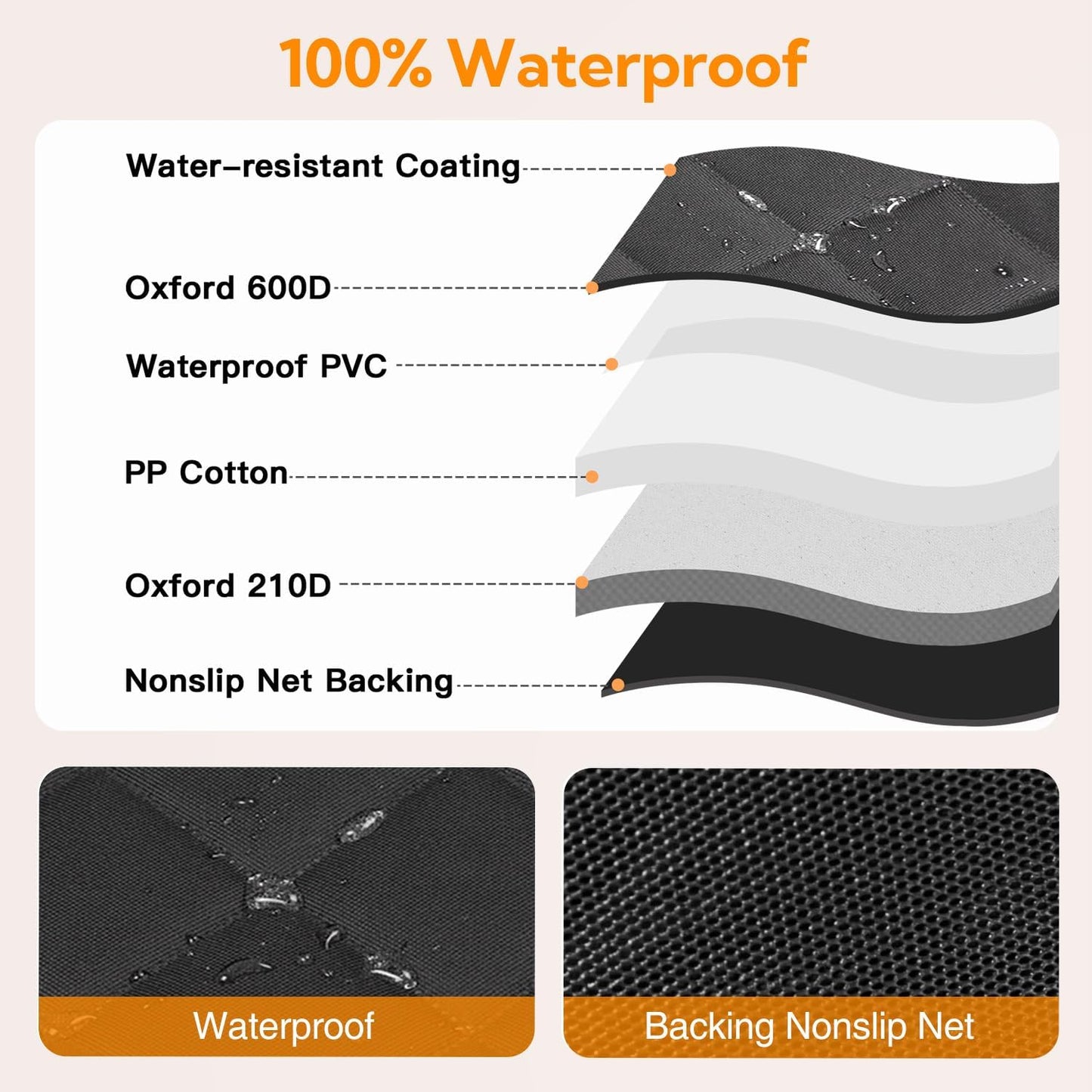 Dog Car Seat Cover for Back Seat, Dog Hammock for Car with