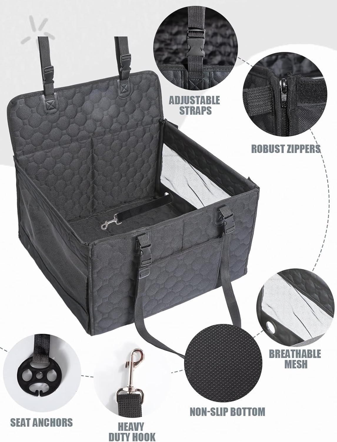 Dog Car Seat for Small and Medium Dogs,Waterproof Fabric