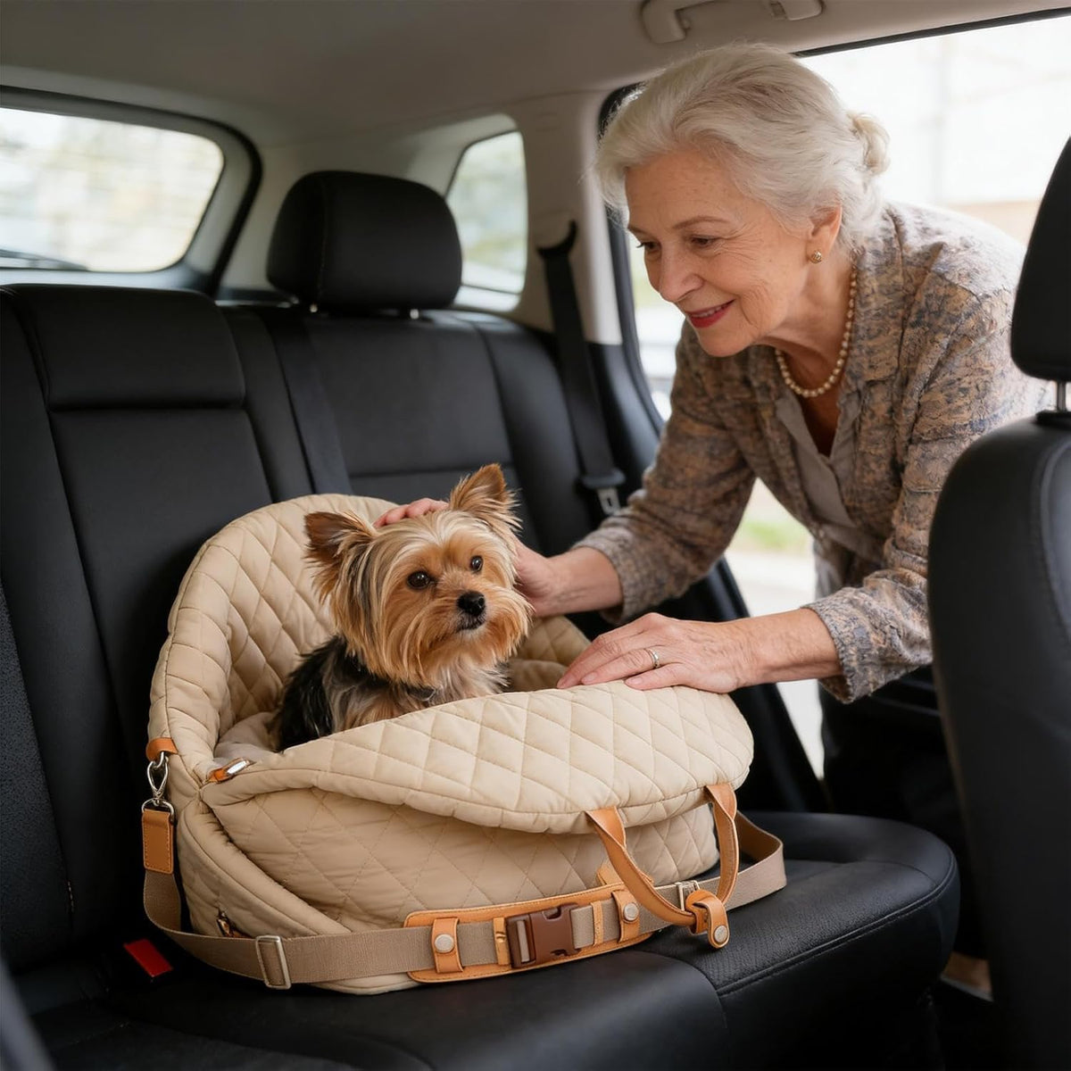 Dog Seat for Car,Waterproof with Handles Soft Bag,Small Dog