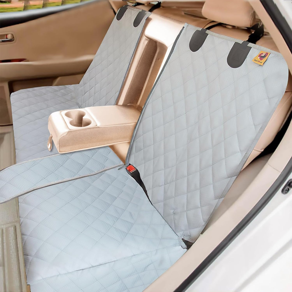 Dog Car Seat Cover for Back Seat, Waterproof Bench Backseat