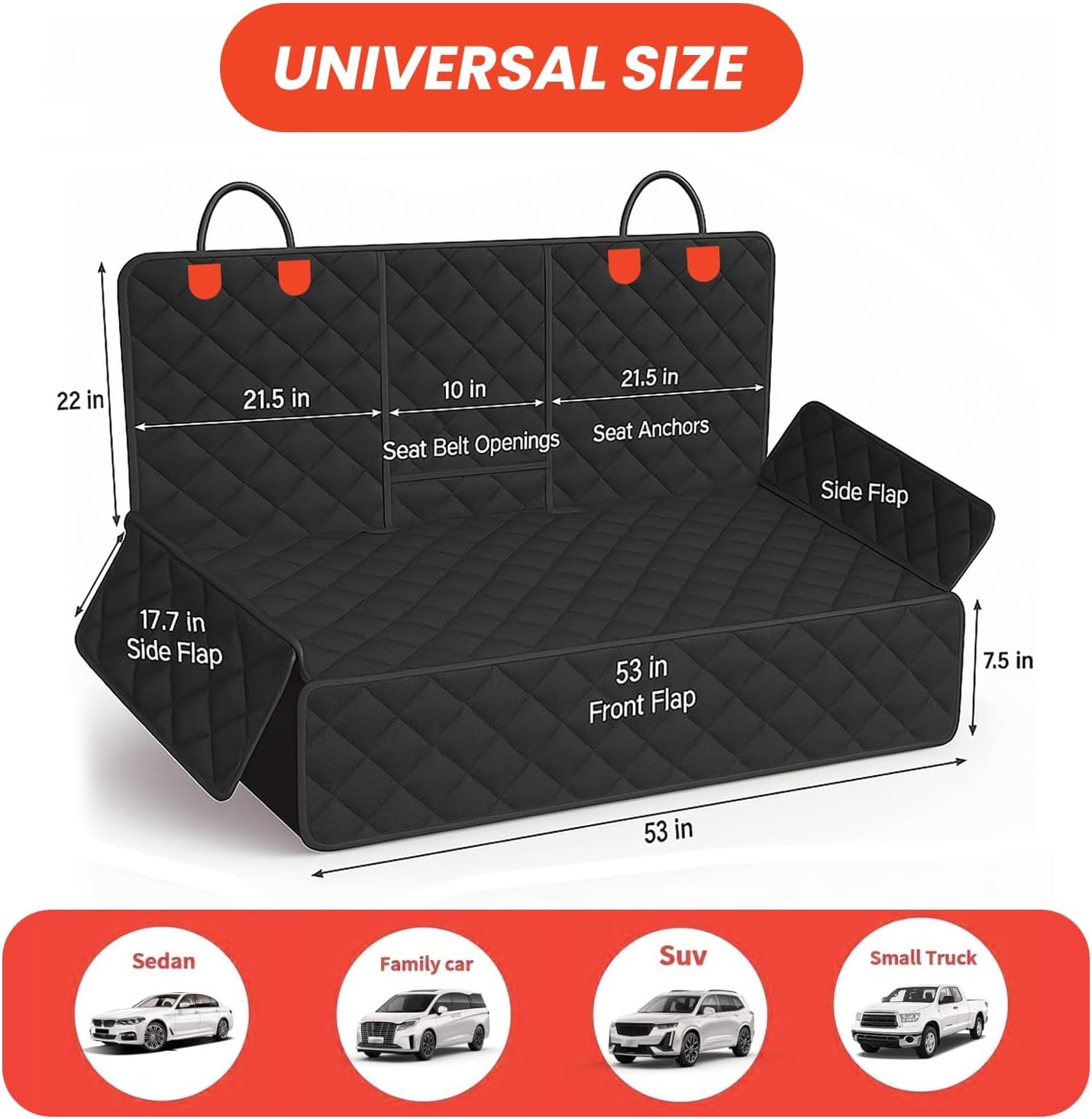Dog Car Seat Cover Heavy Duty 4 Layer seat Cover hammok