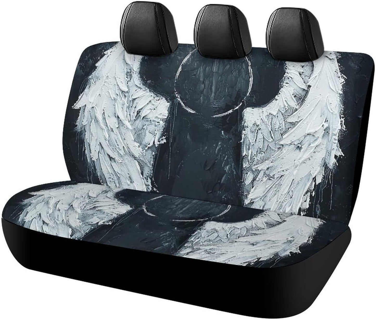 White Angel Wings Dog Car Seat Covers Waterproof Truck Back