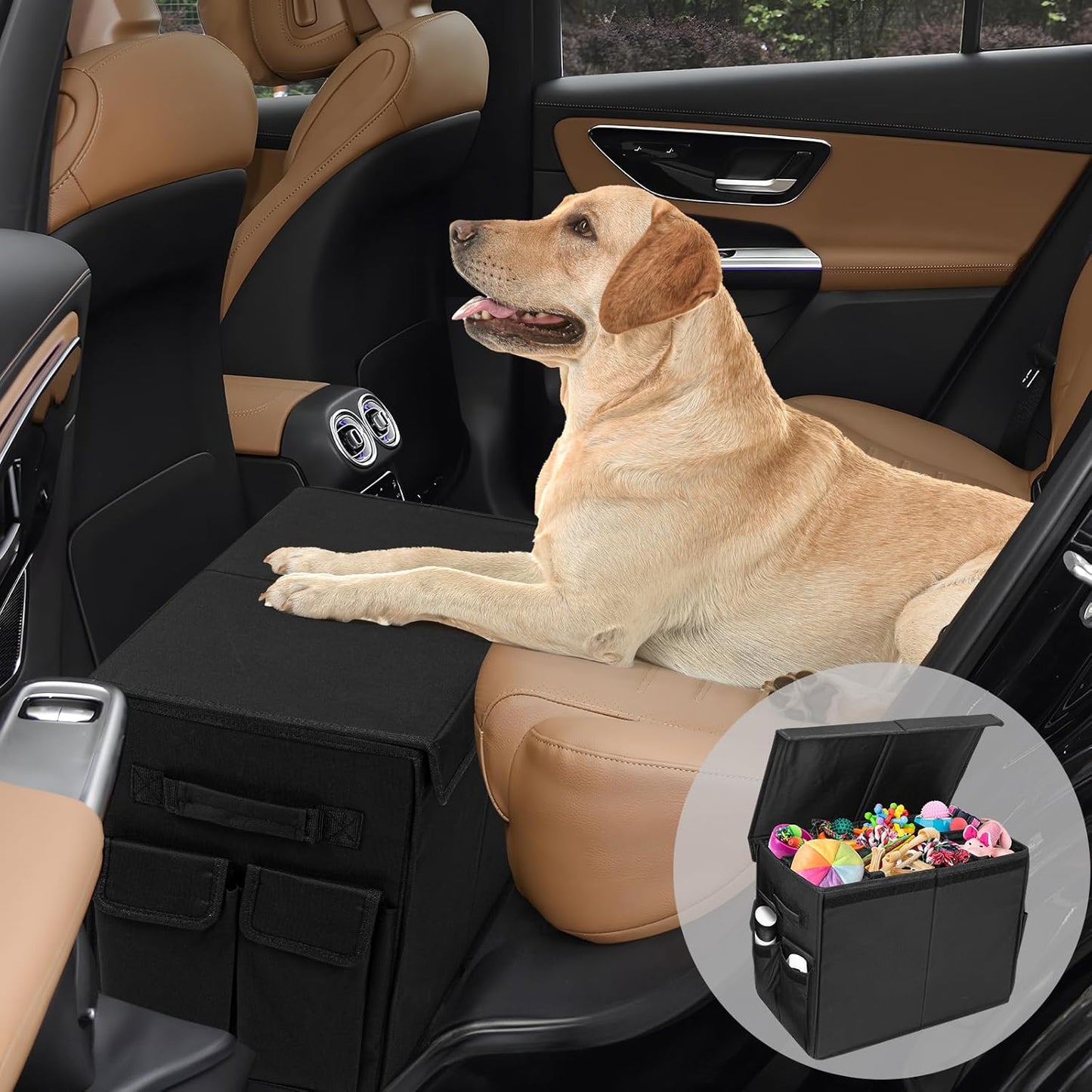 Dog Seat Extender for Dogs up to 200lbs, Dog Back Seat with