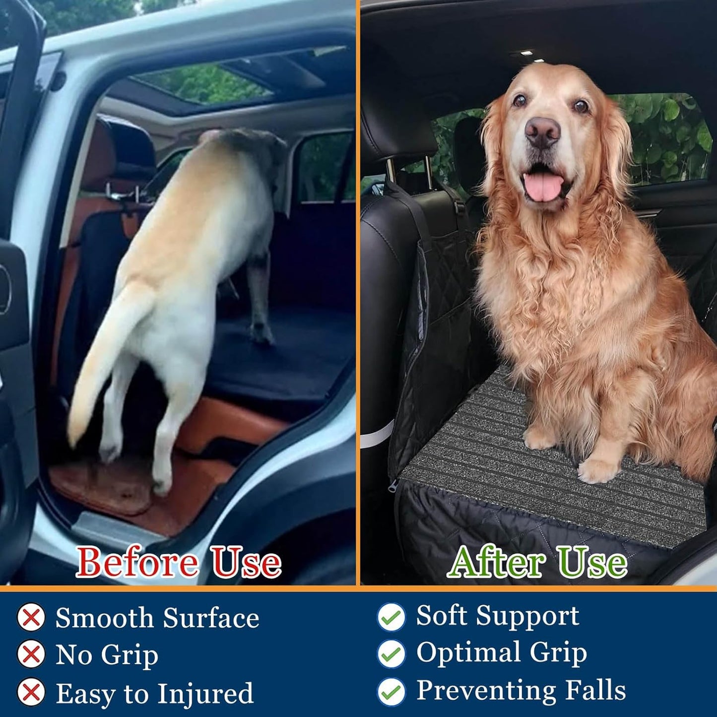Dog Mat for Back Seat Extender, Non-slip Dogs Rug for Car