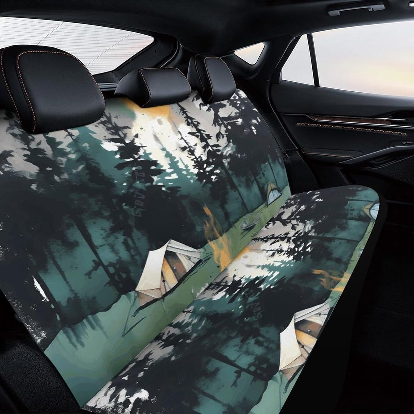 Wilderness Nature Camping Dog Car Seat Covers Waterproof