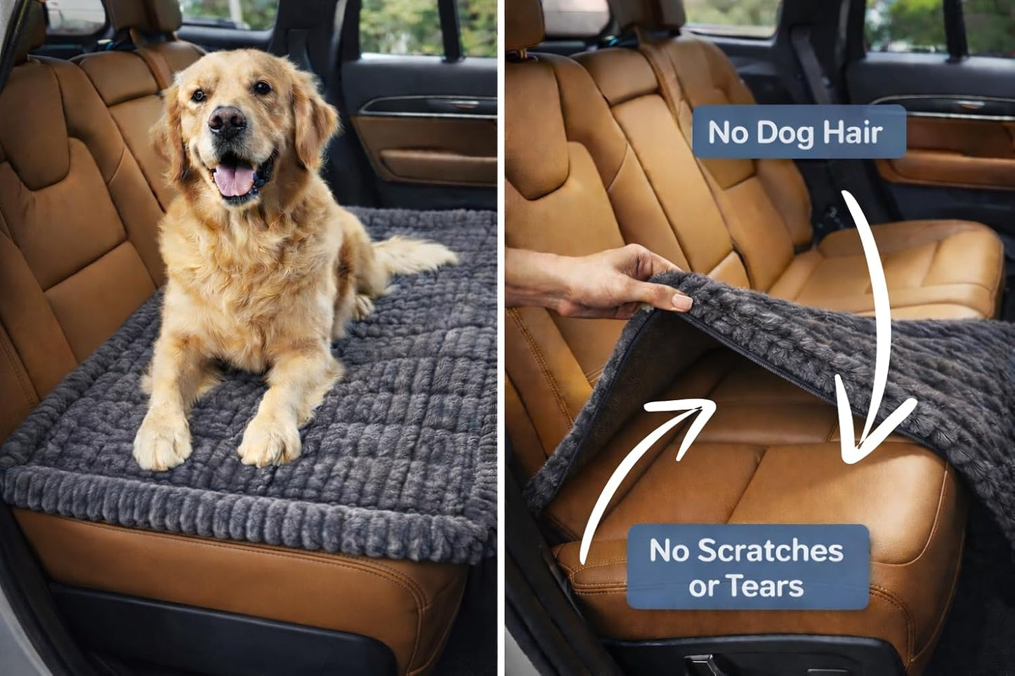 Dog Bed for Back Seat - Comfortable, Padded, Non-Slip