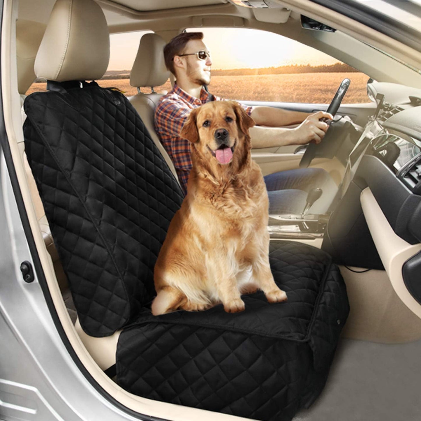 Deluxe Dog Seat Cover for Front Seat-More Durable