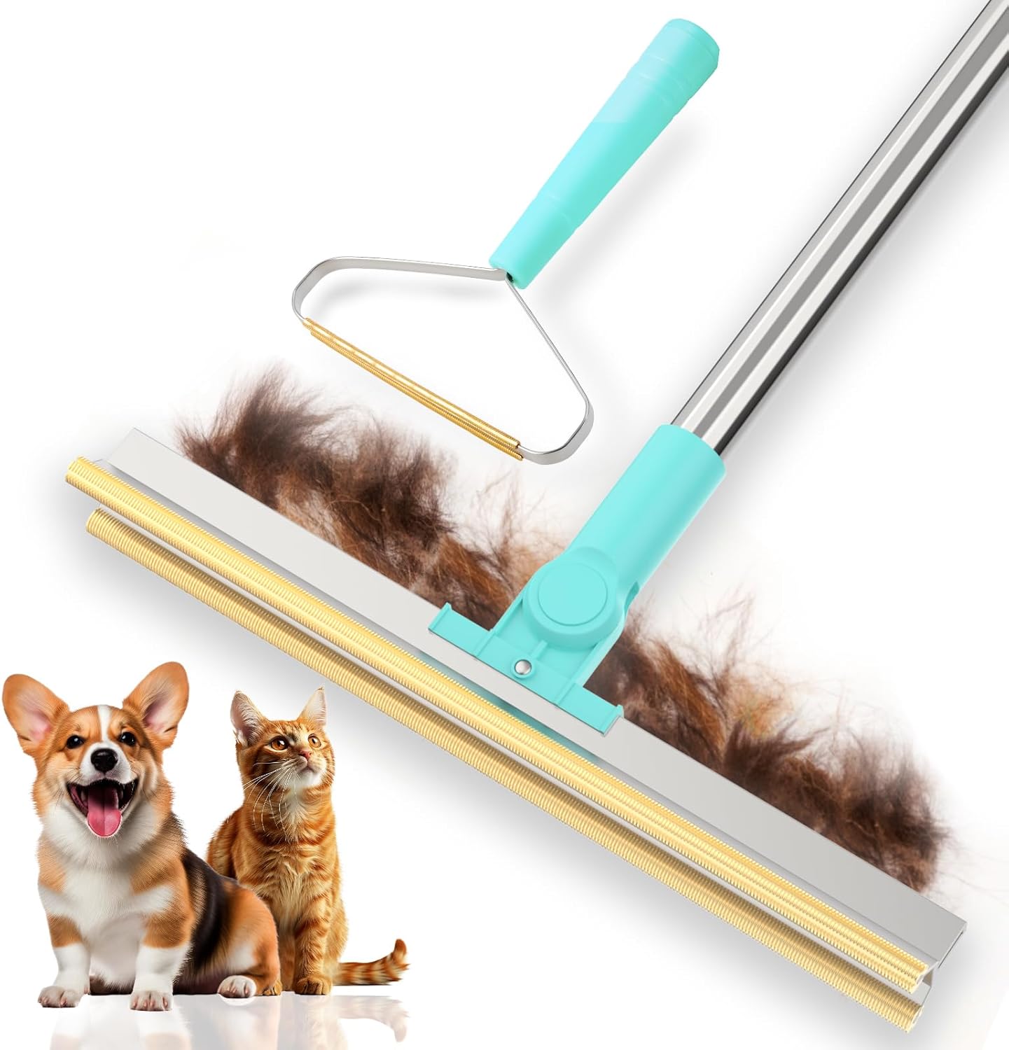 Carpet Rake for Pet Hair Removal Tool - Reusable Dog Cat