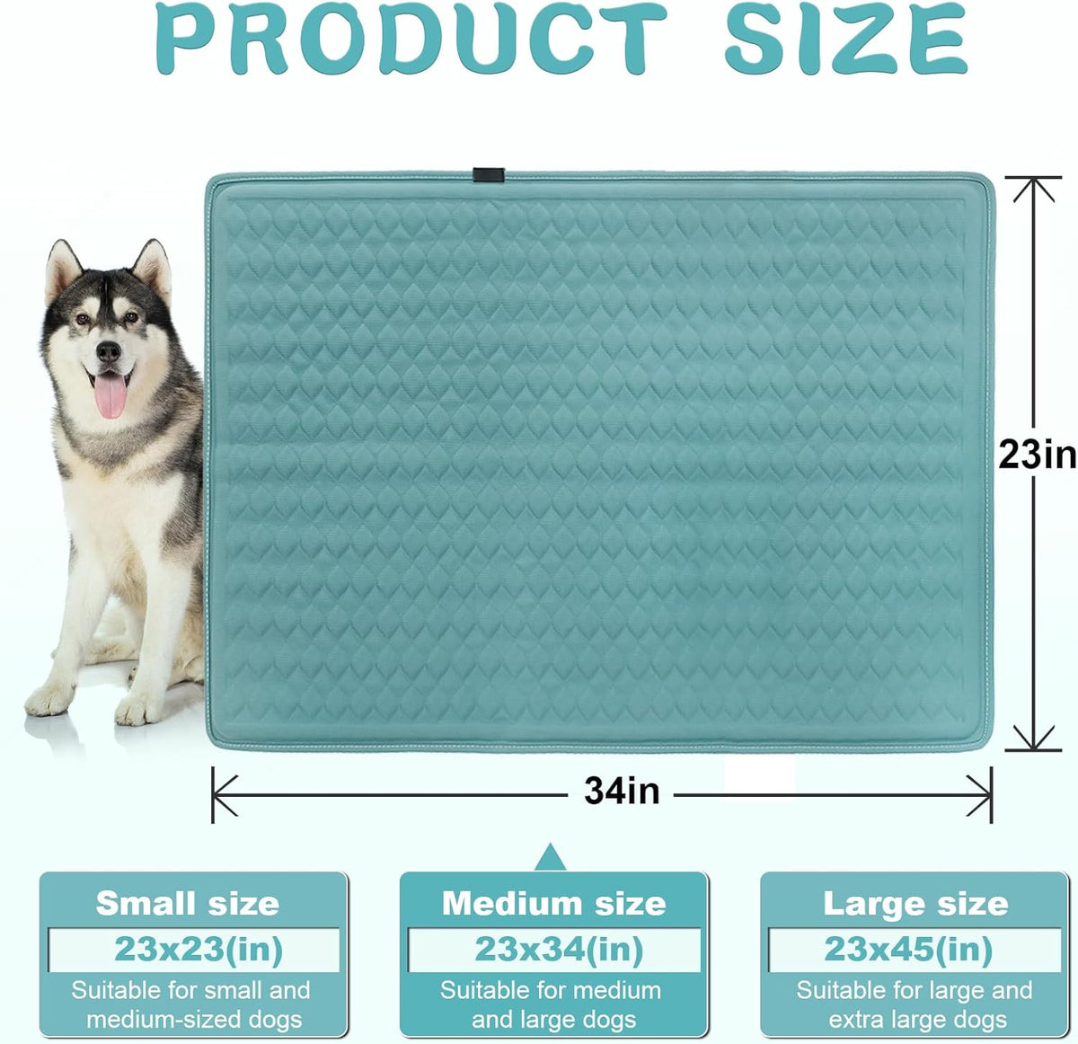 Newly Upgraded Dog Cooling Mat 34x23 in,Ice Breathable