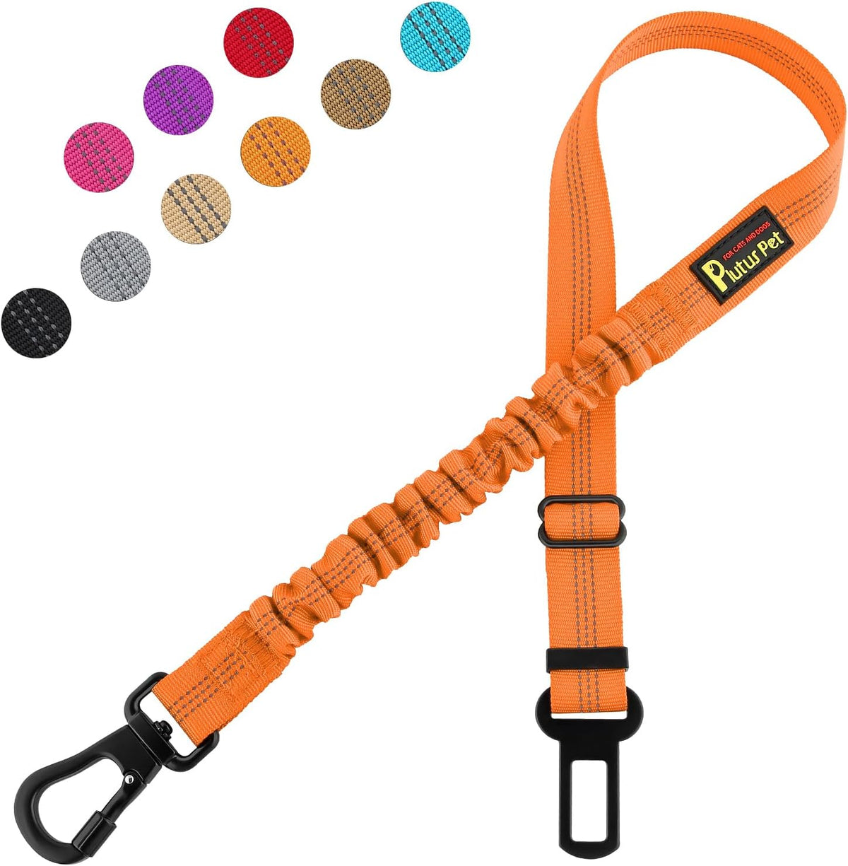 Dog Seat Belt for Car, Adjustable Dog Car Harness with
