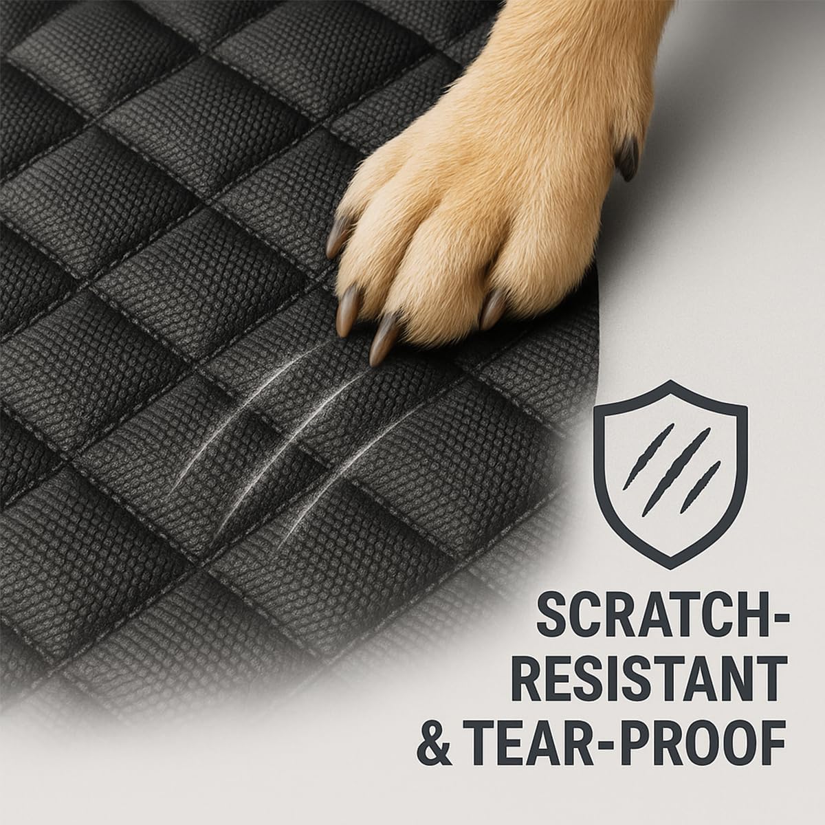 Dog Car Seat Cover for Back Seat with Visual Mesh Window