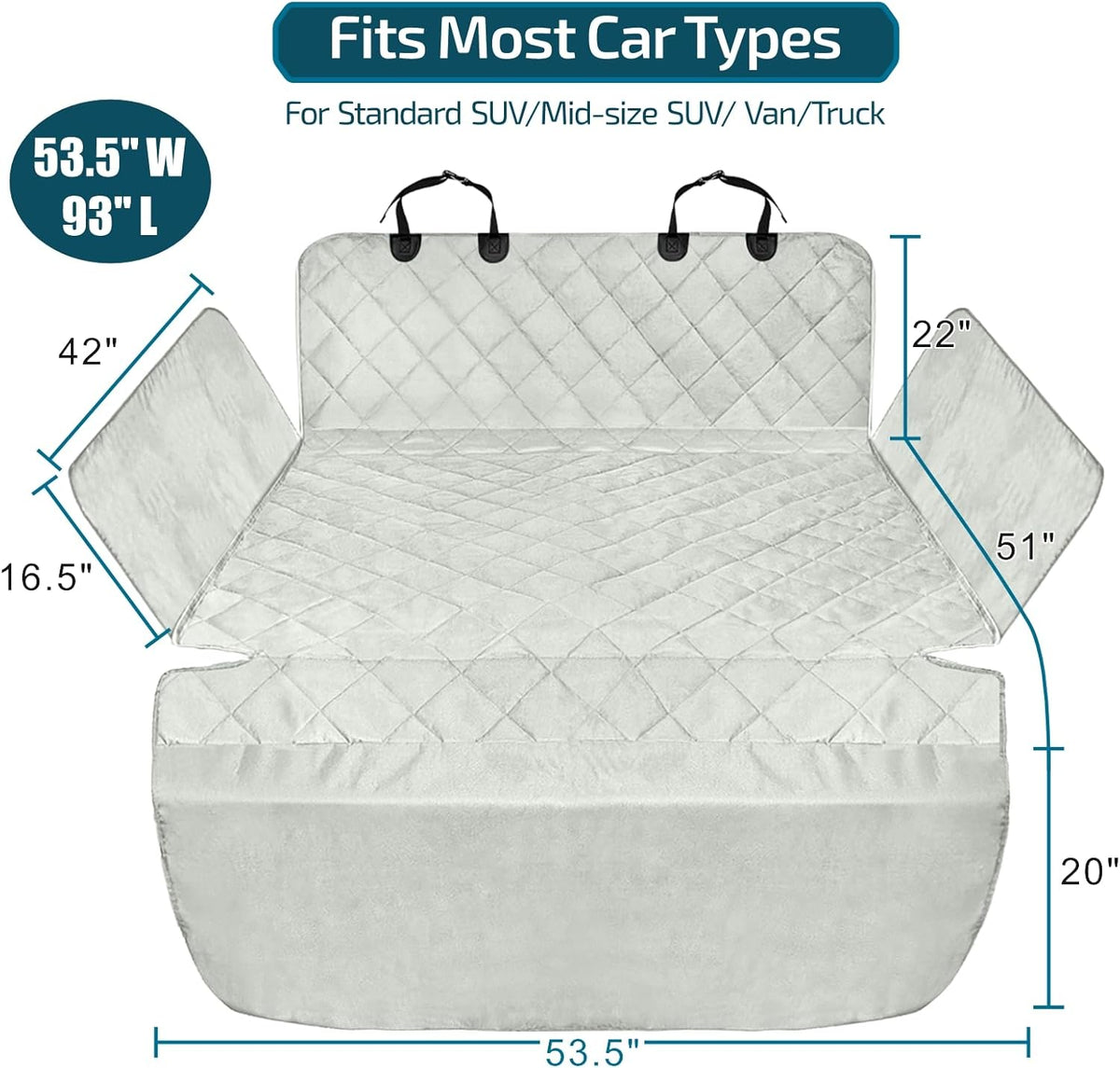 SUV Cargo Liner for Dogs - Waterproof Pet Cargo Liner with