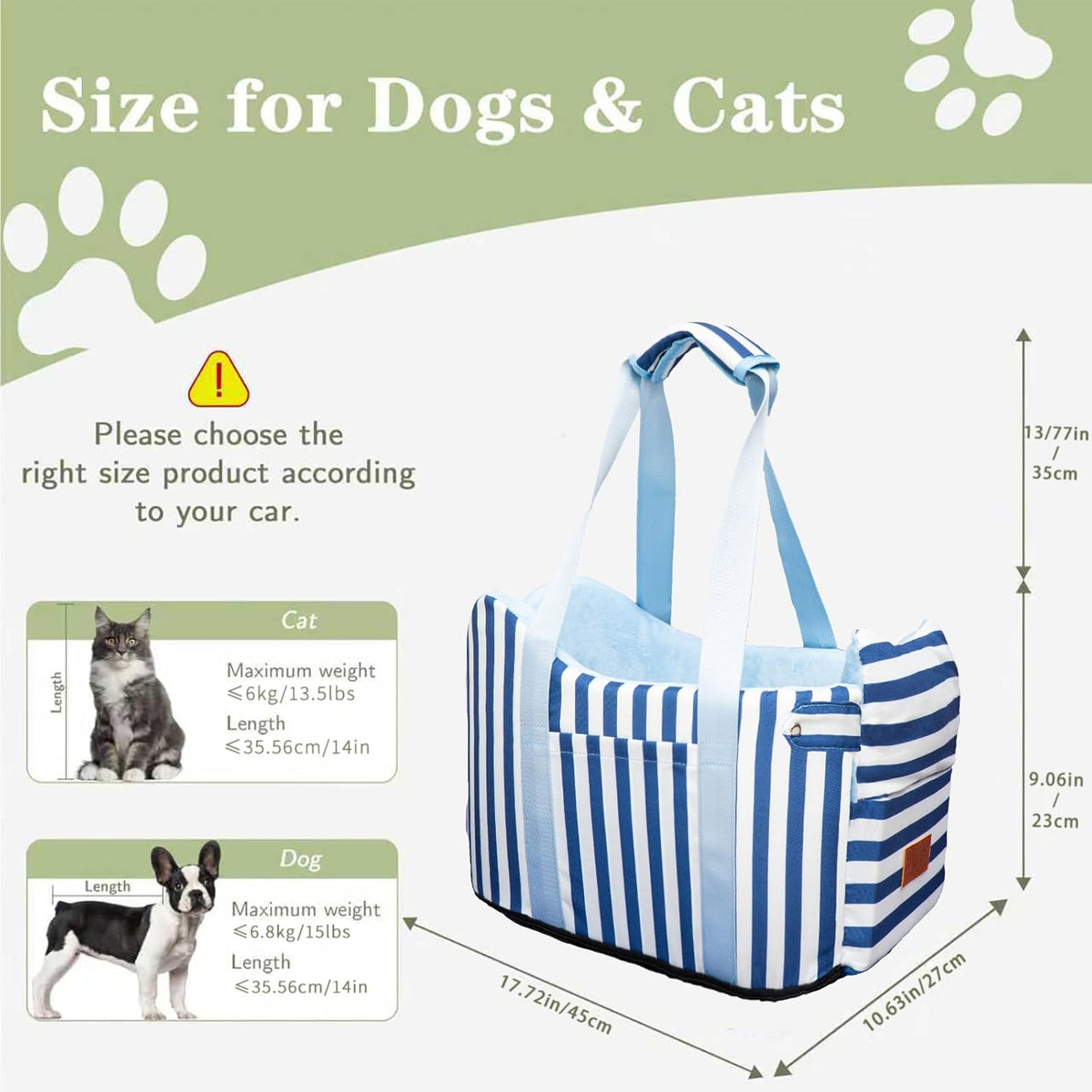 Console Dog Car Seat - Portable Dogs Armrest Booster Seat