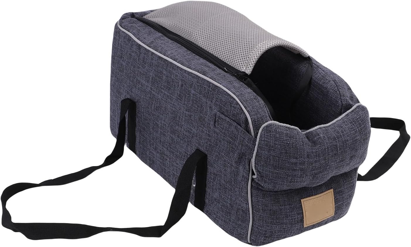 Console Dog Car Seat, Comfortable and Portable Dog Bed with