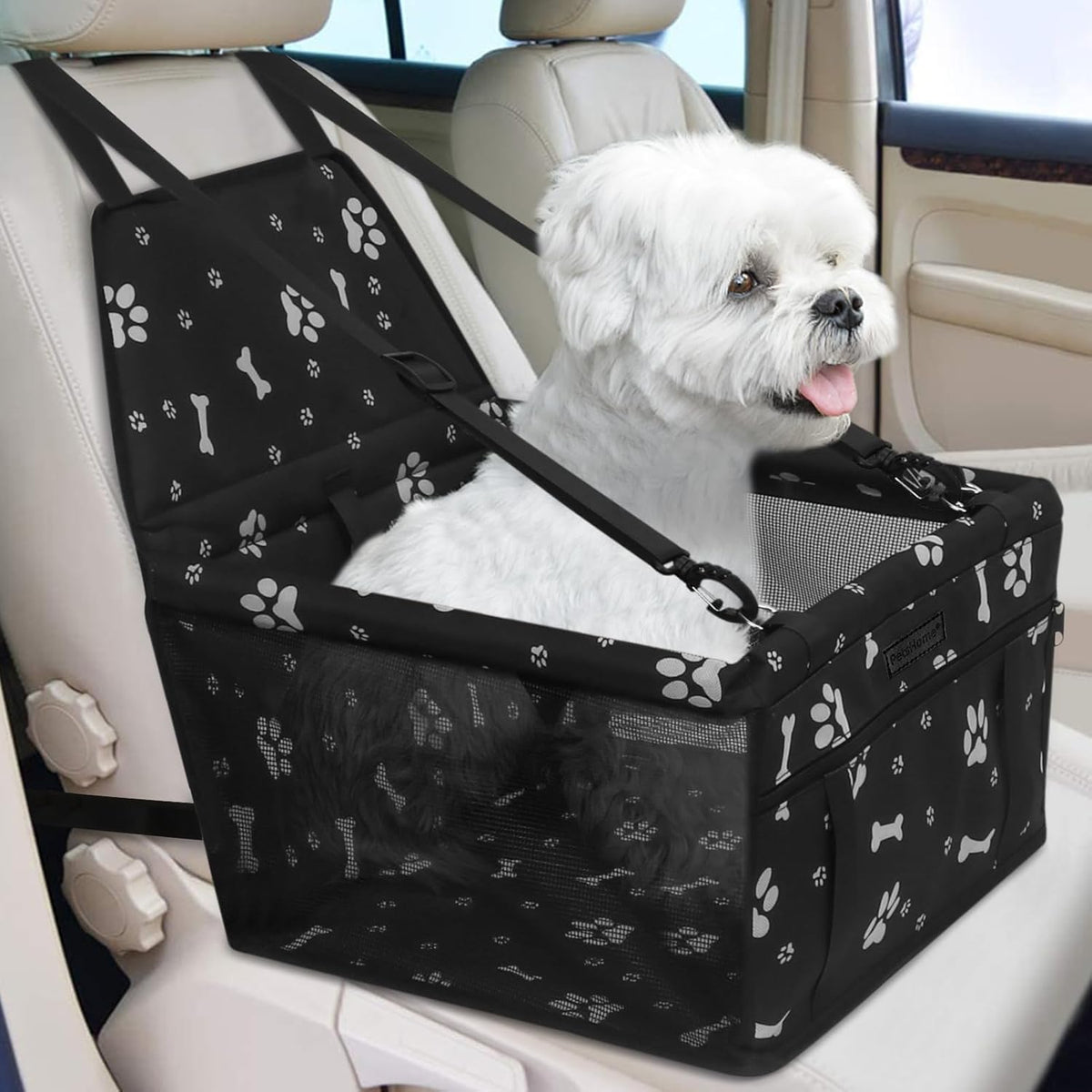 Dog Car Seat, Foldable Dog Car Booster Seat Waterproof