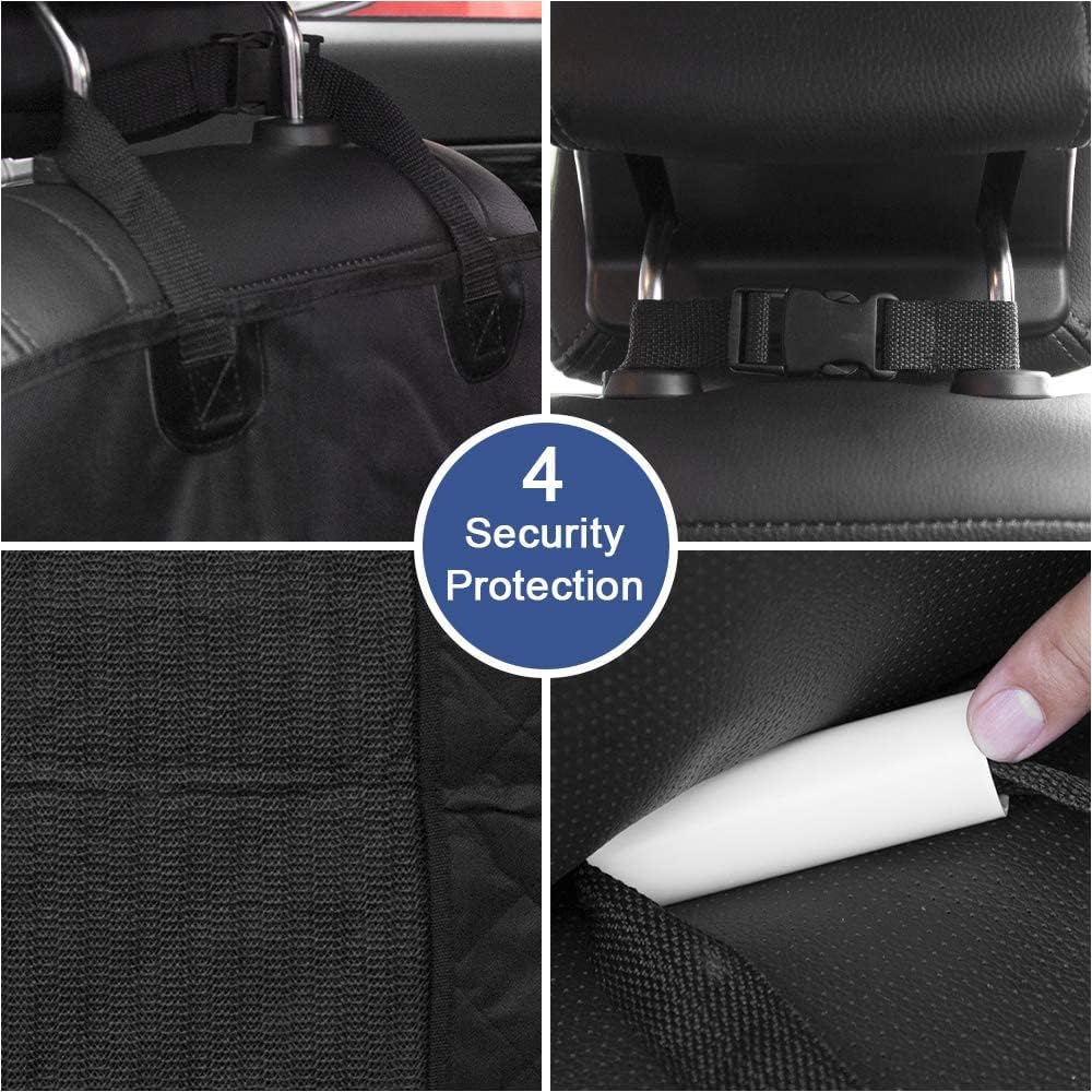 HONEST OUTFITTERS Dog Car Seat Cover 2 Pack, Waterproof Front Seat Car Cover for Cars, Trucks, and Suvs, Pet Front Cover for Cars, Nonslip Dog Seat Cover, Black