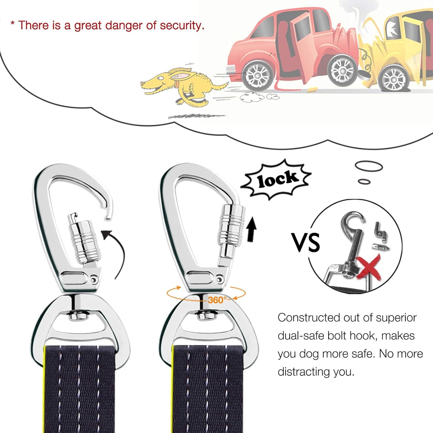 Dog Seat Belts for Cars of Small/Medium/Large