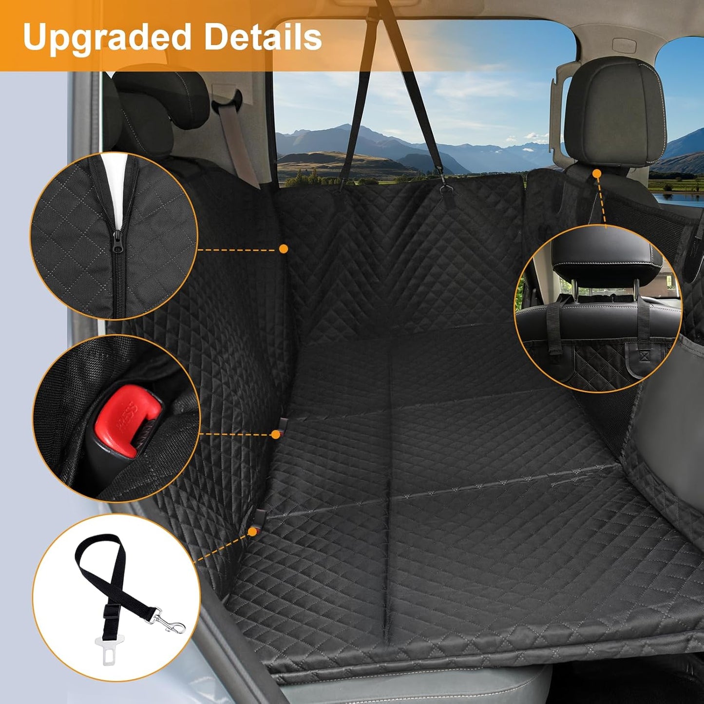 Honest Back Seat Extender for Dogs - Dog Car Hammock with