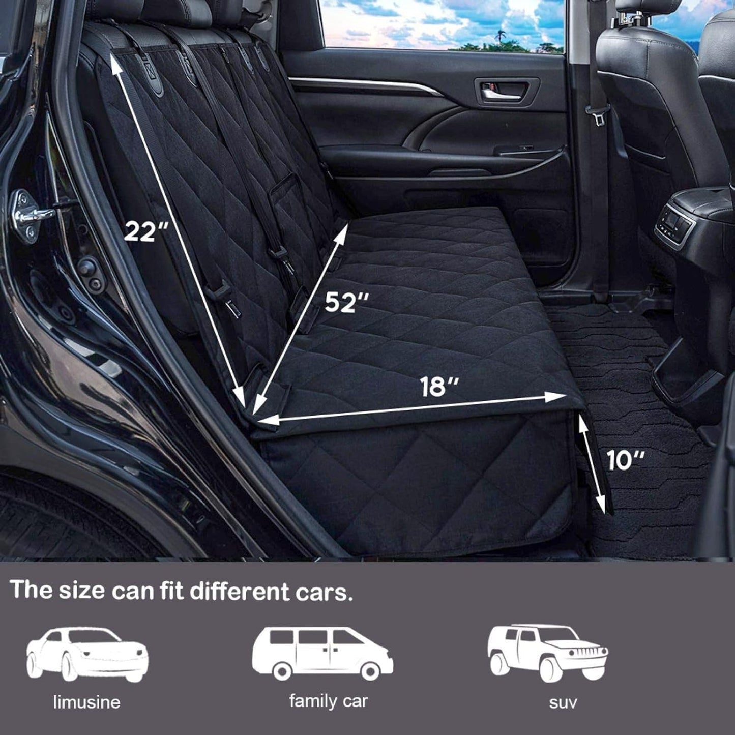Bench Dog Car Seat Cover for Back Seat Waterproof Seat