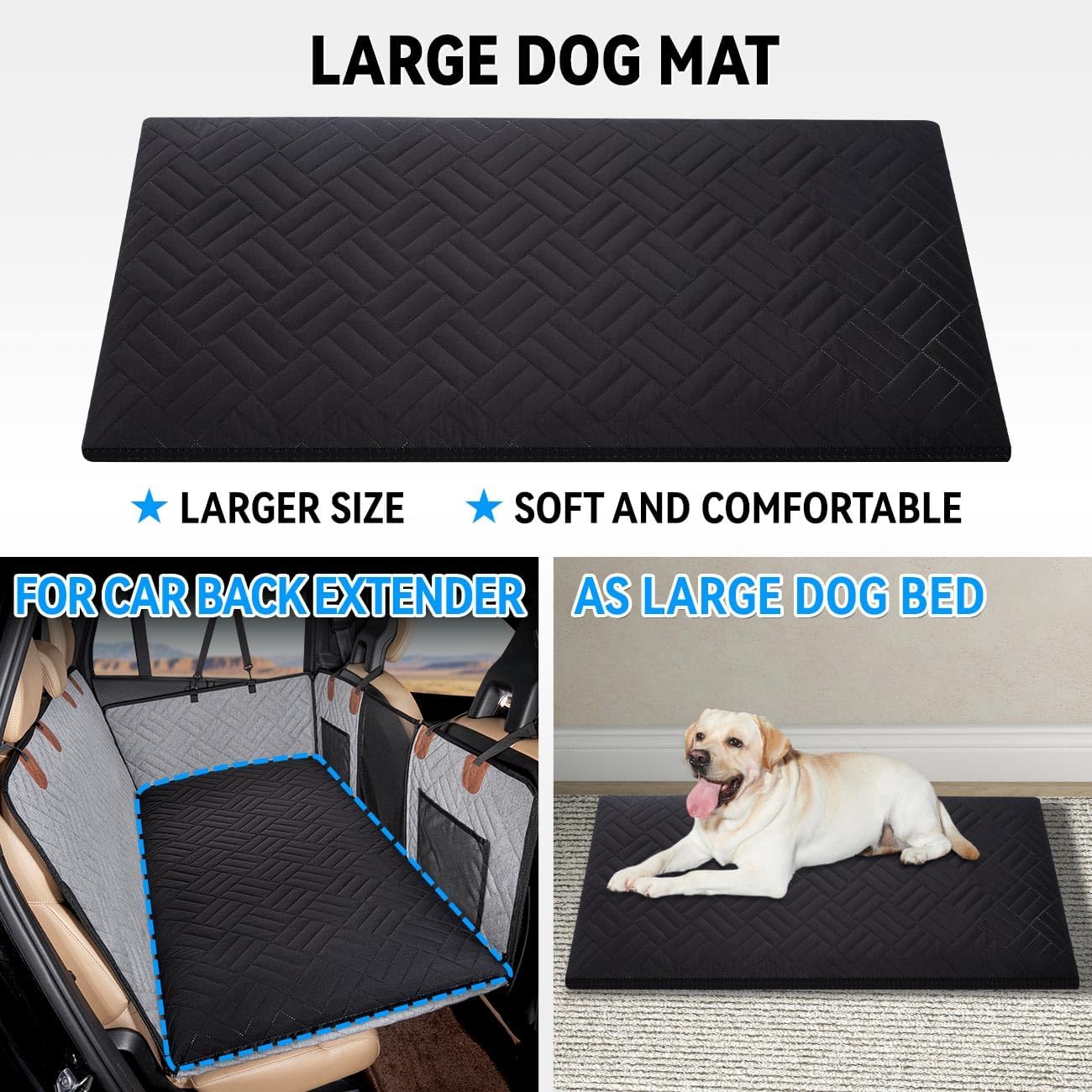 Dog Mat for Back Seat Extender for Dogs,Dog Bed for Car,Pet