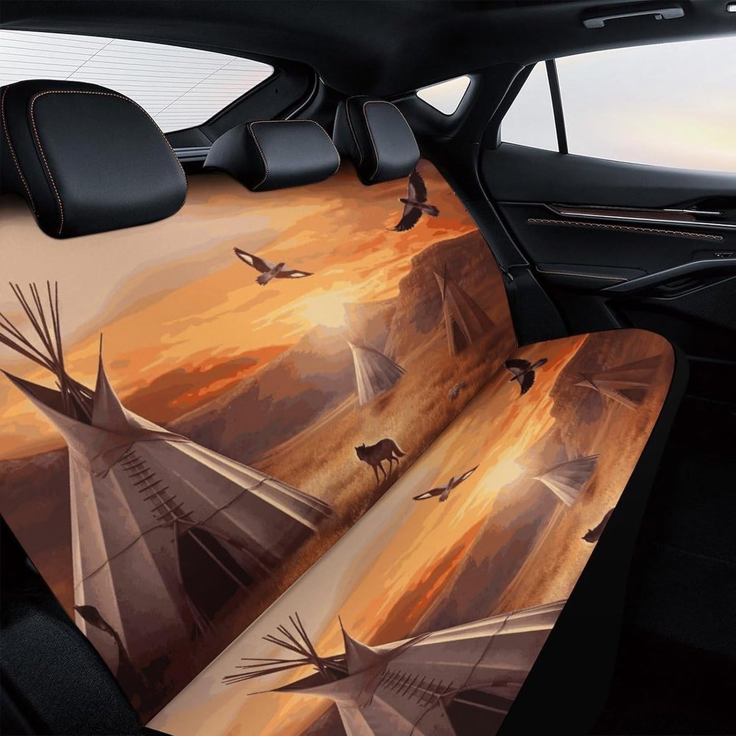 Native American Tribes Dog Car Seat Covers Waterproof Truck