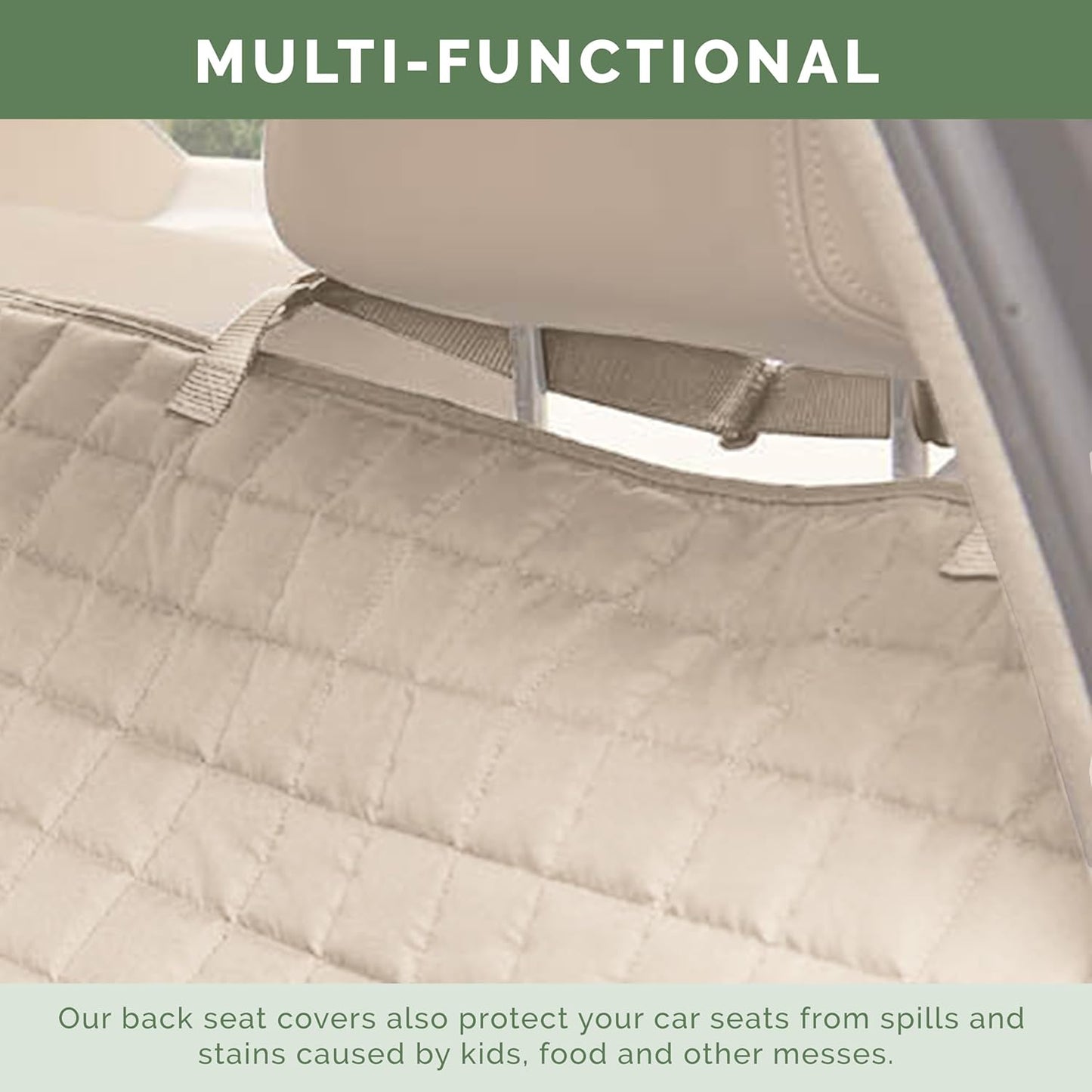 Premium Pet Car Seat Cover for Back Seat, Luxury Microfiber