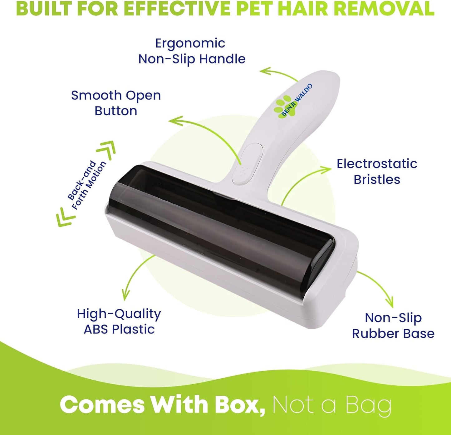 Pet Hair Removal Tool - Reusable Lint Roller for Dog & Cat