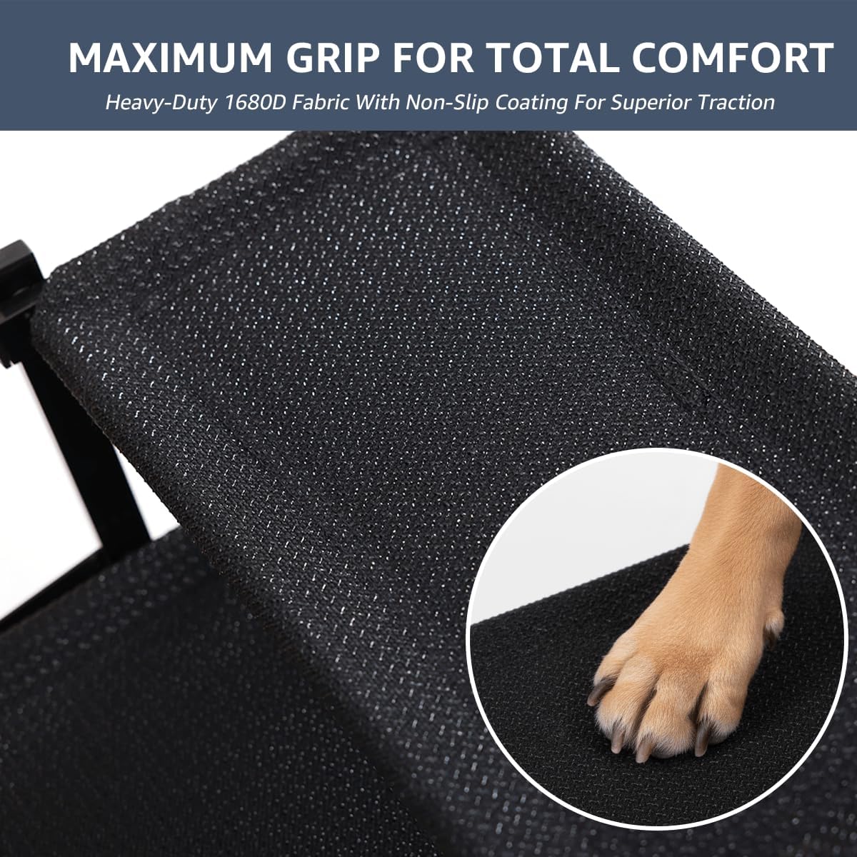 Foldable Dog Stairs for Large Dogs - Extra Wide Pet Ramp