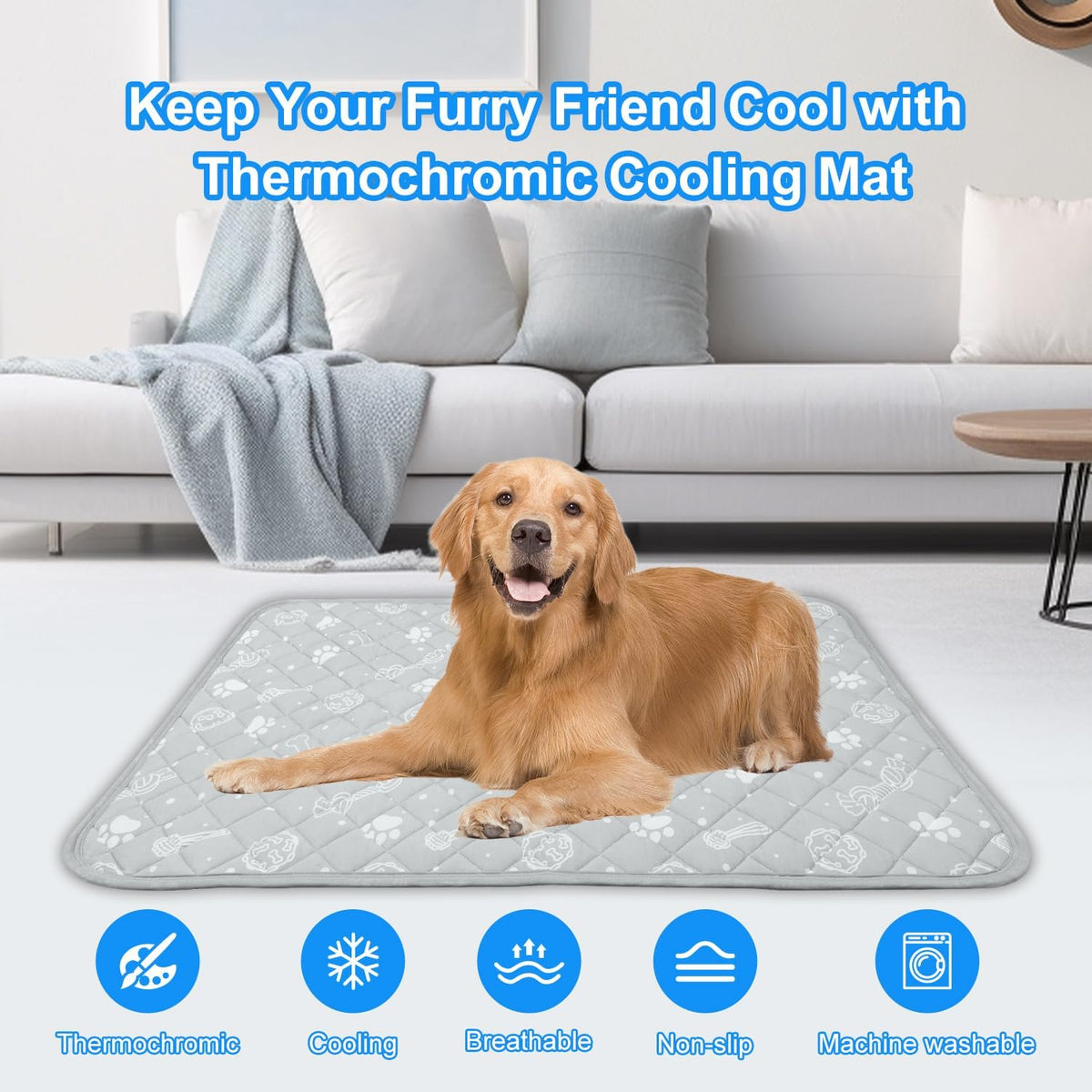 Self Cooling Mat for Large Dog, 39”x59” Cool-Chill Cooling
