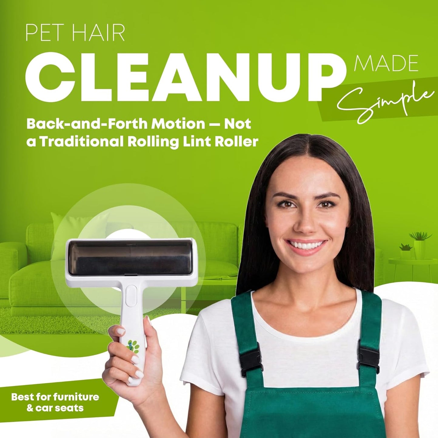Pet Hair Removal Tool - Reusable Lint Roller for Dog & Cat