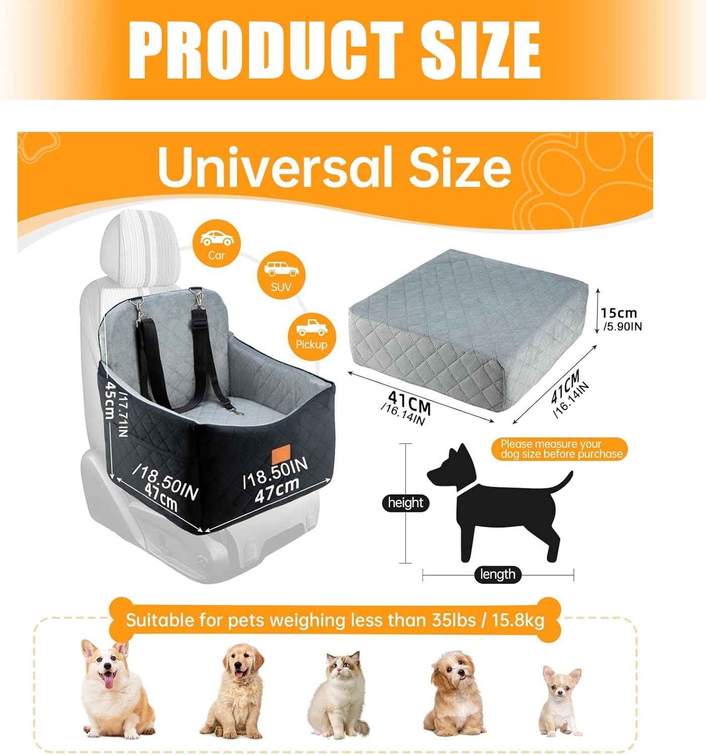 Comfortable Pet Boosters with Double Side Waterproofed