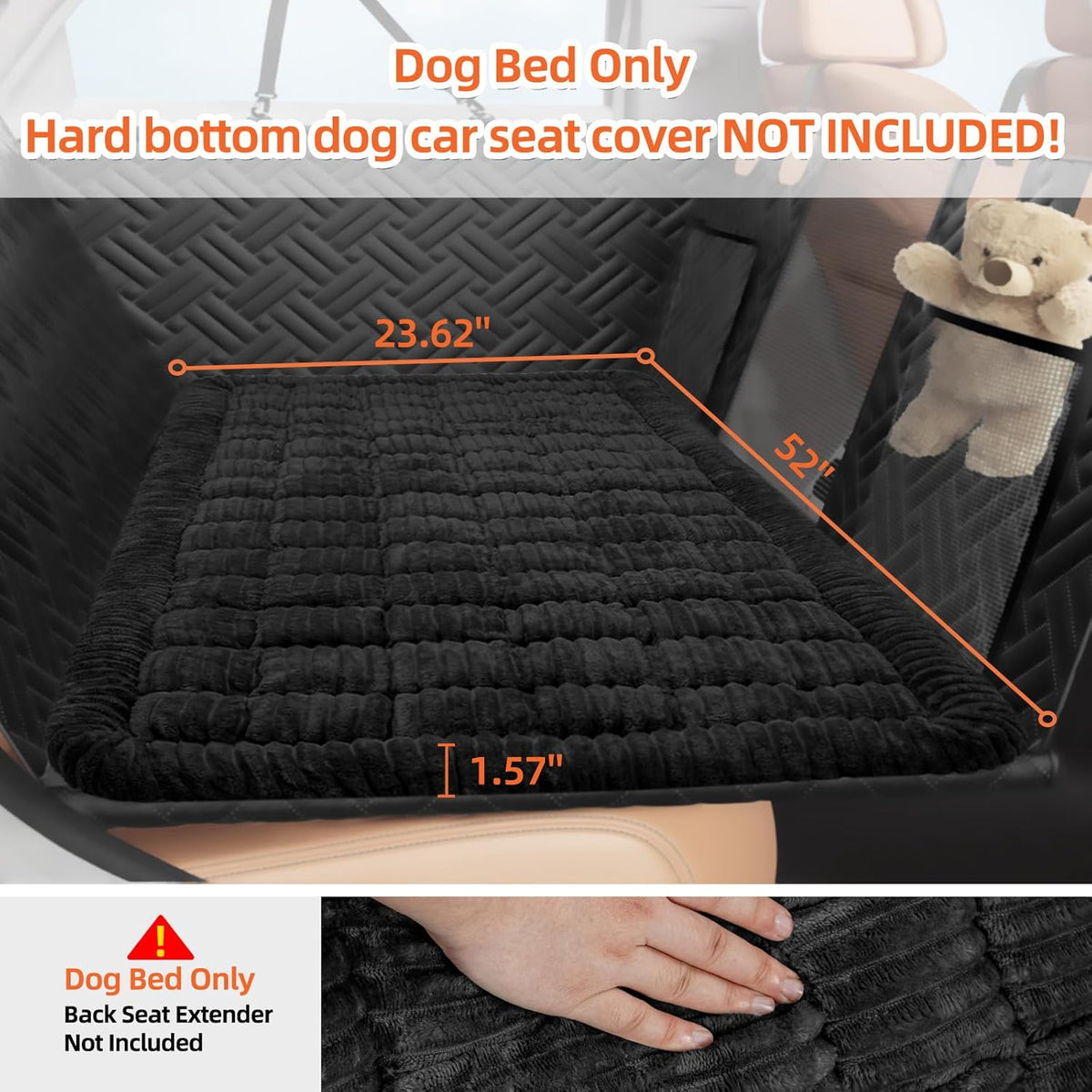 Backseat Pet Bed Mat, Deluxe Dog Seat Covers,Truck Plaid