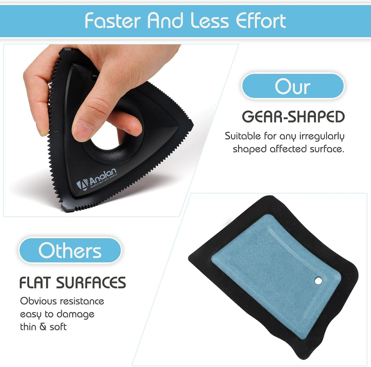 Mini Pet Hair Remover for Car Detailing Supplies, Triangle