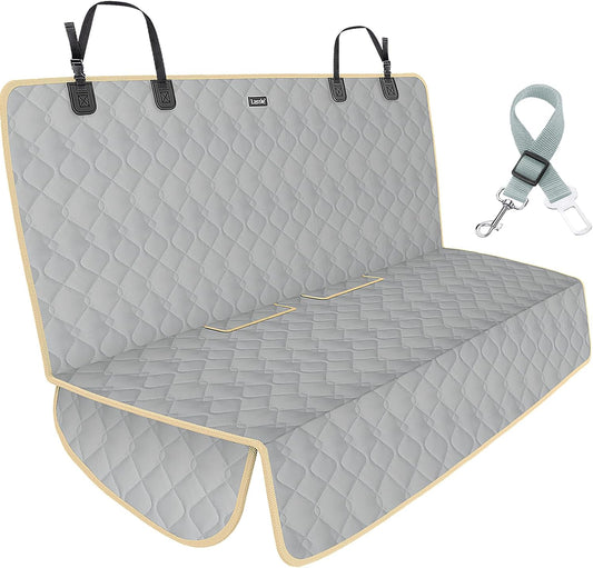 Truck Back Seat Cover for Dogs with Safety Belt, Truck