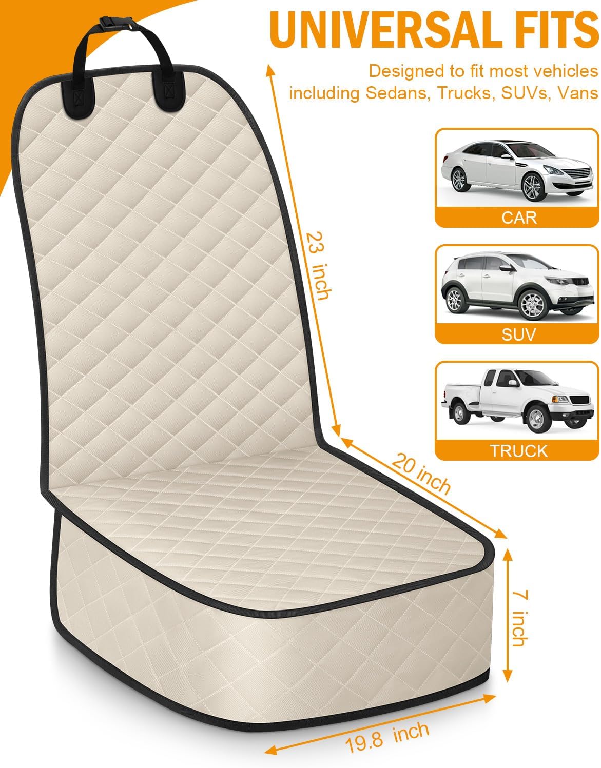 Dog Car Seat Covers Waterproof, Scratch-Proof Pet Front