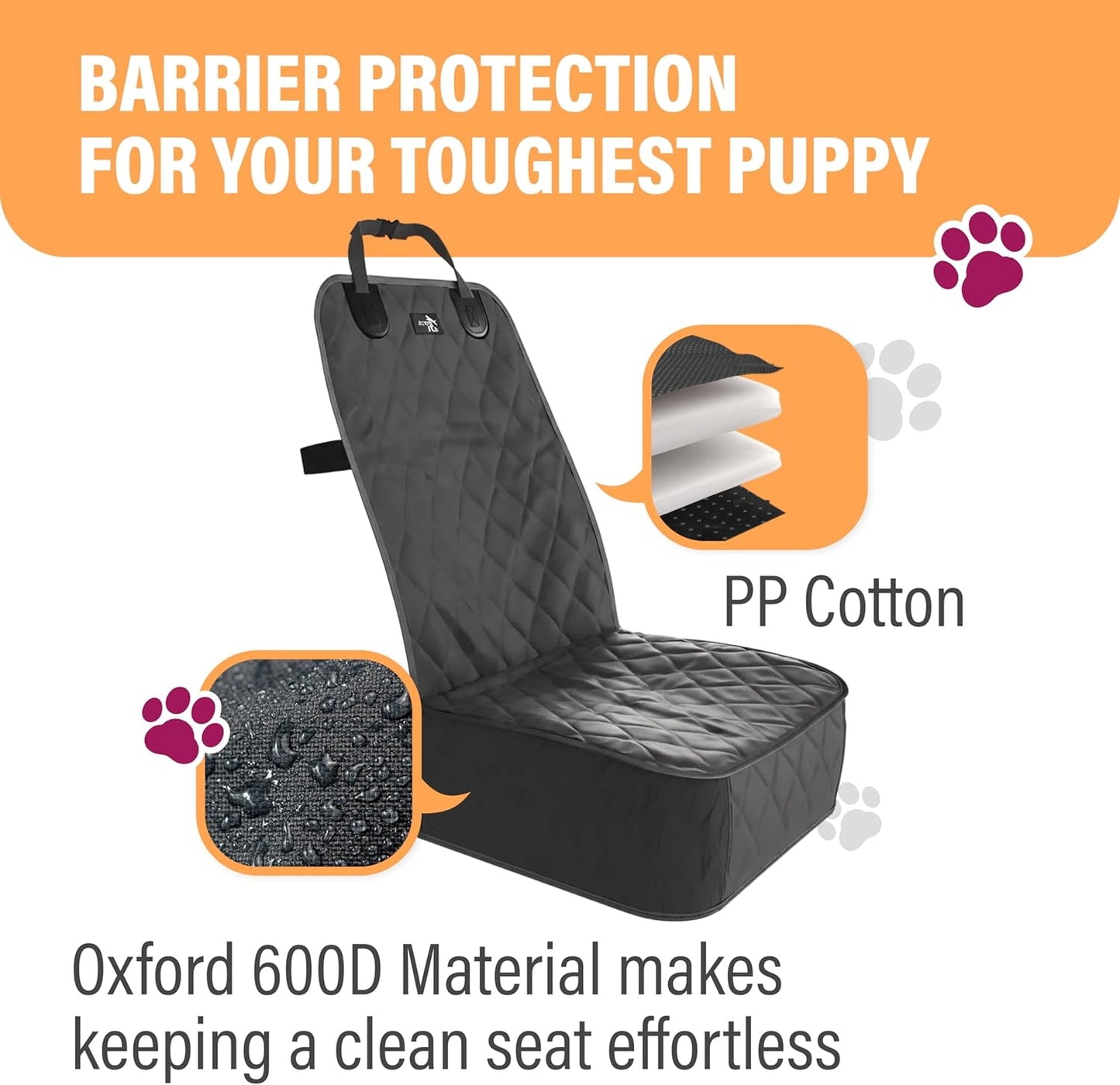 Dog Car Seat Cover, Waterproof Front Seat Protector for SUV