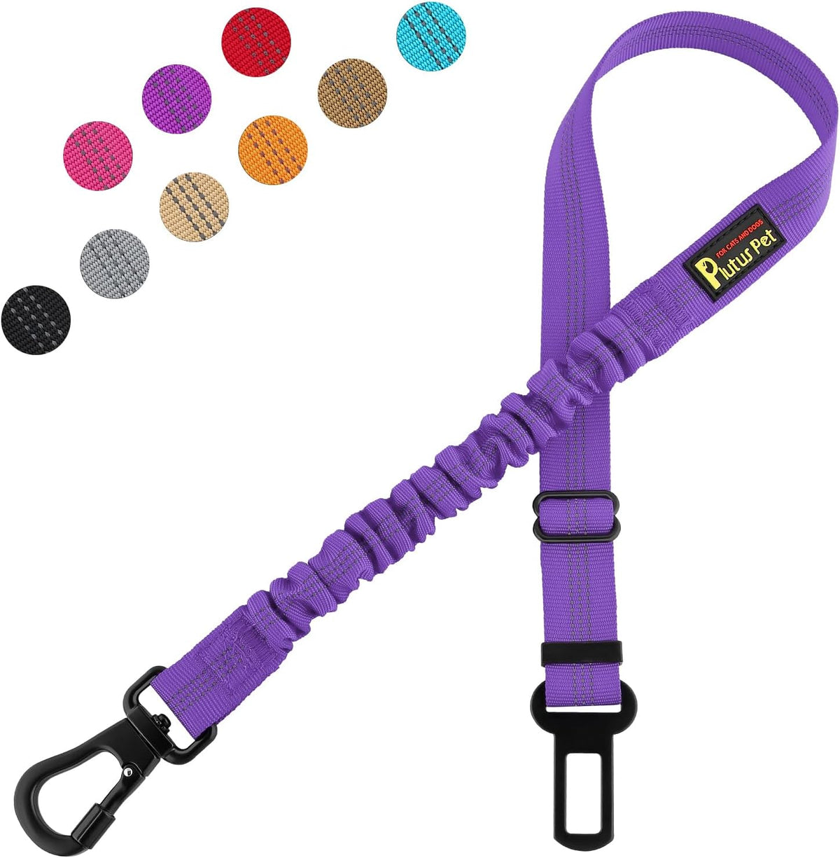 Dog Seat Belt for Car, Adjustable Dog Car Harness with