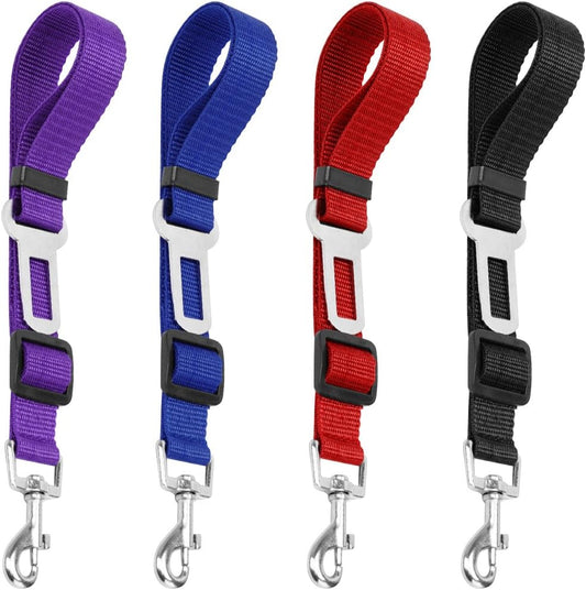 Dog Seat Belt,4 Piece Set Dog Car Adjustable Seatbelts for
