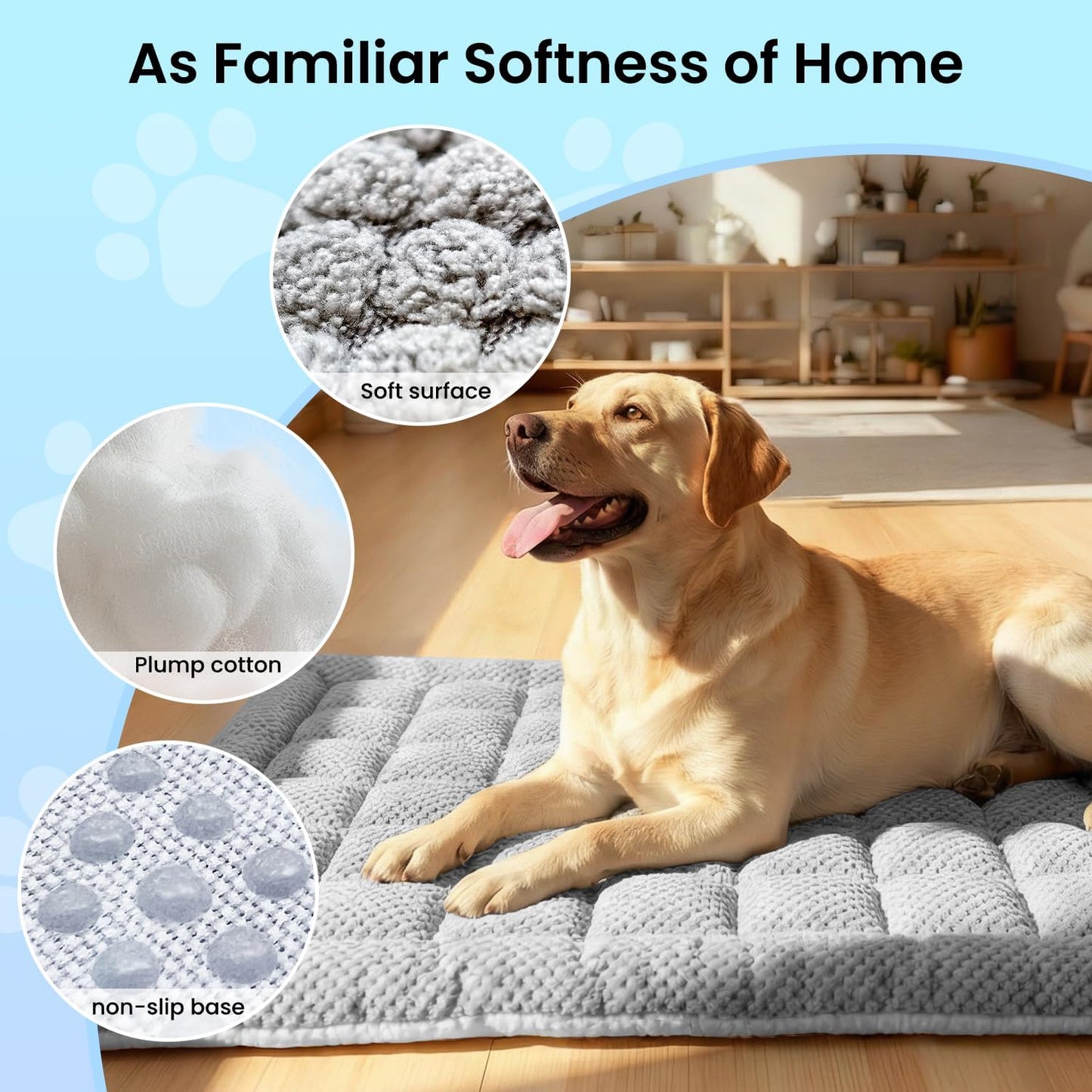 Dog Bed Mat for Car Backseat , Road Trip Bed to Fully