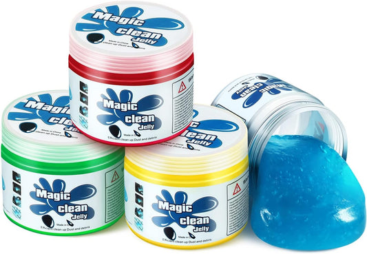 DNA MOTORING 4 Pack Car Cleaning Gels Auto Detailing Tools Cleaning Putty Car Interior Cleaner, Car Jelly Cleaner, Keyboard Cleaner, Car Cleaning Supplies,TOOLS-00150