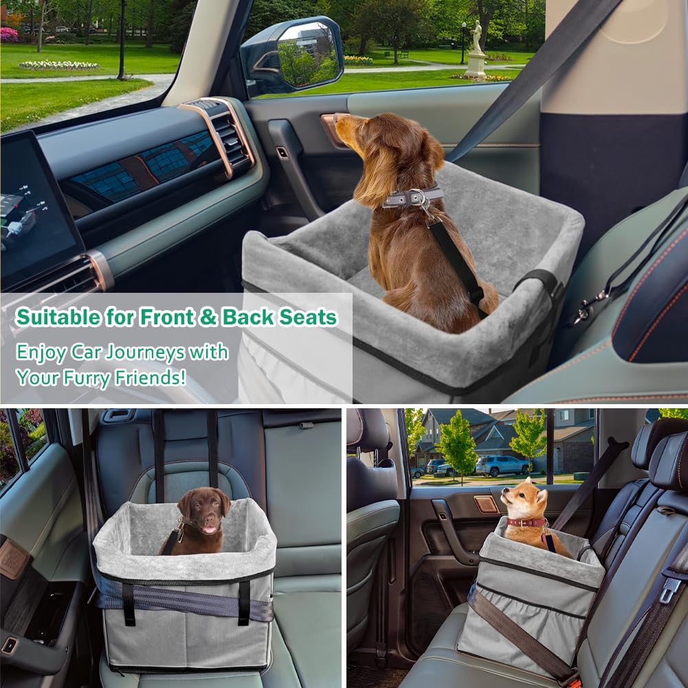 Dog Car Seats for Small Dogs, Portable Dog Booster Car Seat