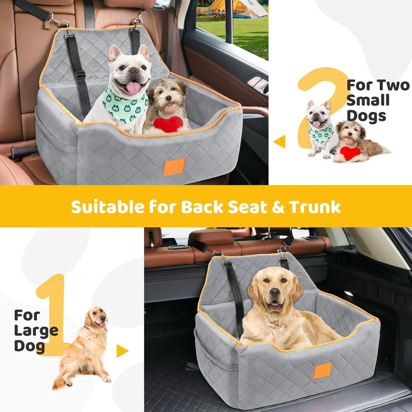 Dog Car Seat for Large/Medium Dog, Booster Seat for Dogs
