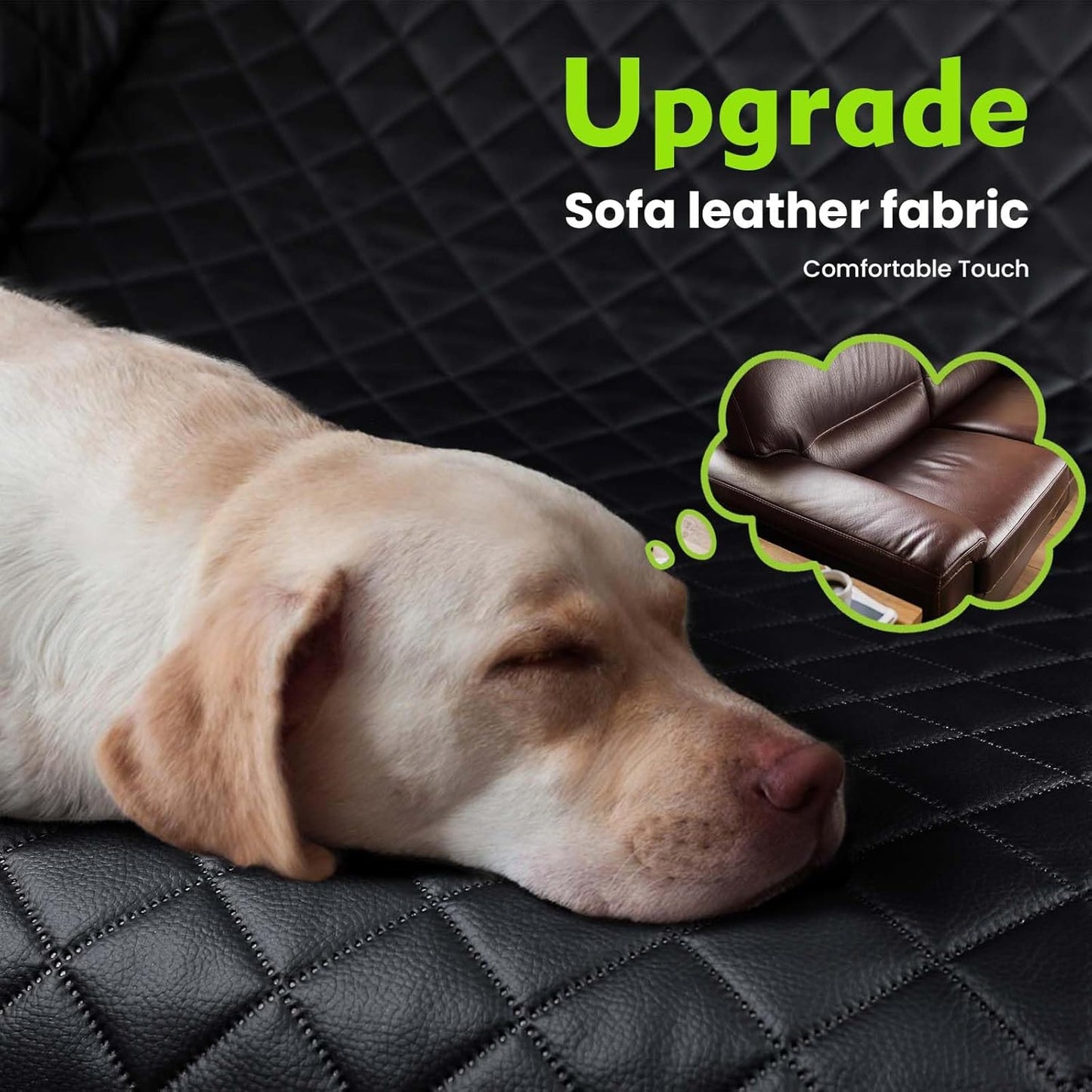 Dog Car Seat Cover for Back Seat, Waterproof Leather Fabric