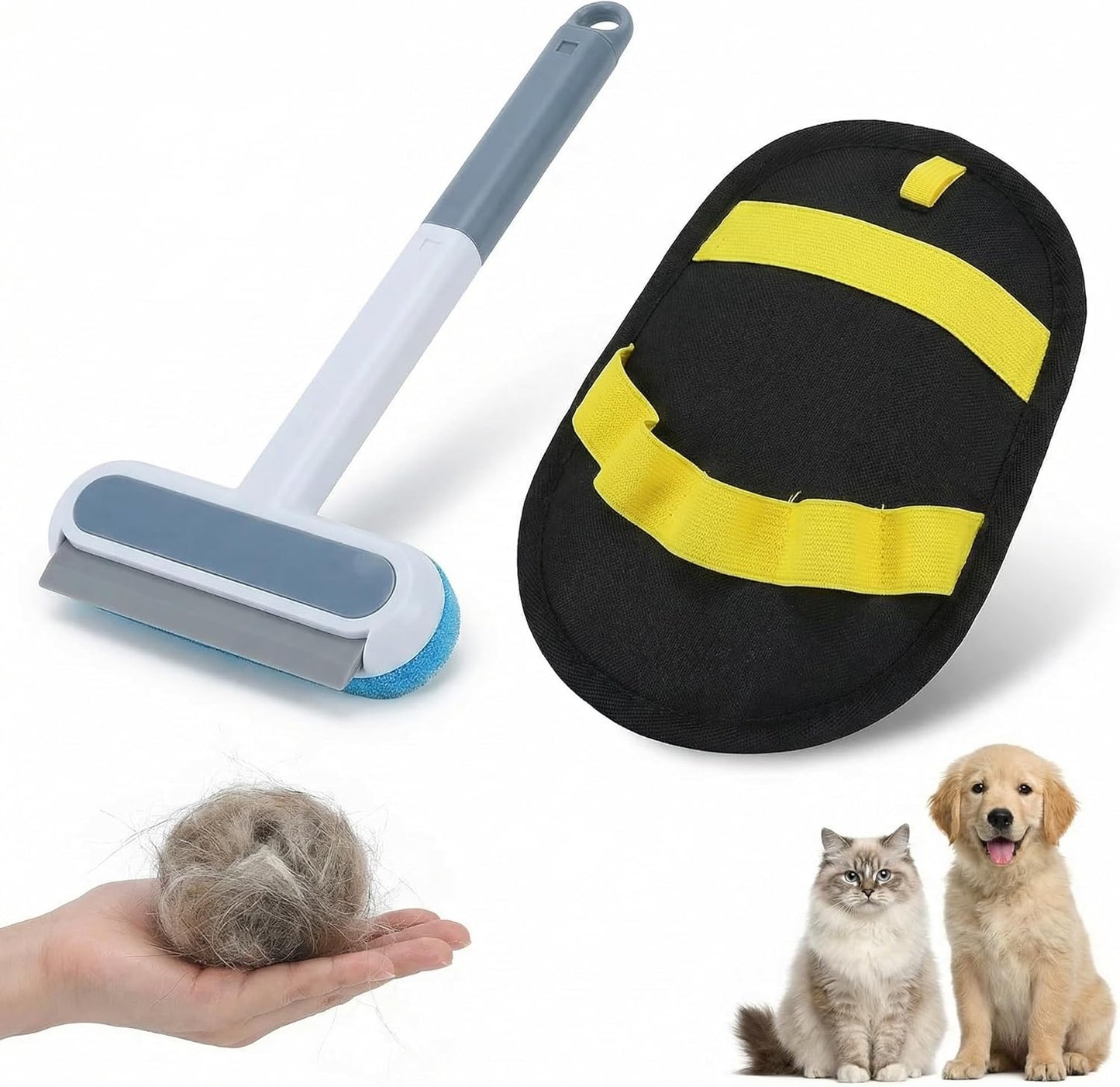 Pet Hair Remover Set, 3-in-1 Pet Hair Remover Brush with
