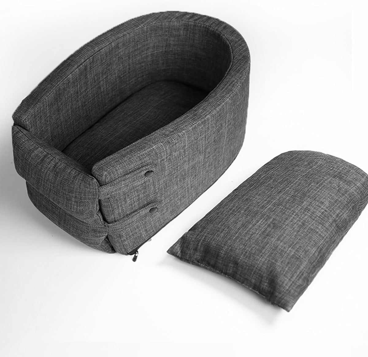 Dog Car Seat Bed for Center Console - Breathable Mesh Plush