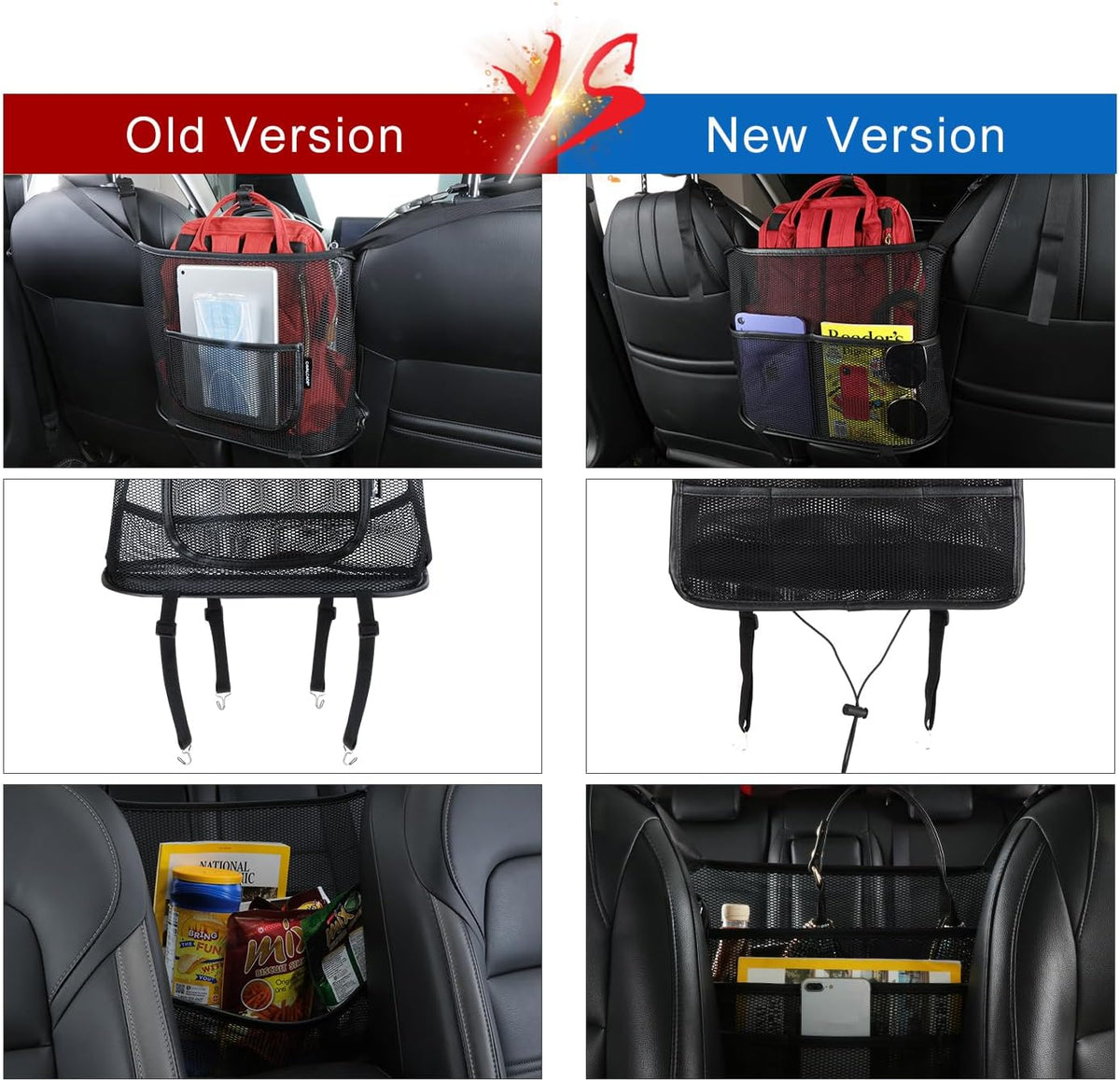 Car Net Pocket, Back Seat Mesh Organizer, Automotive