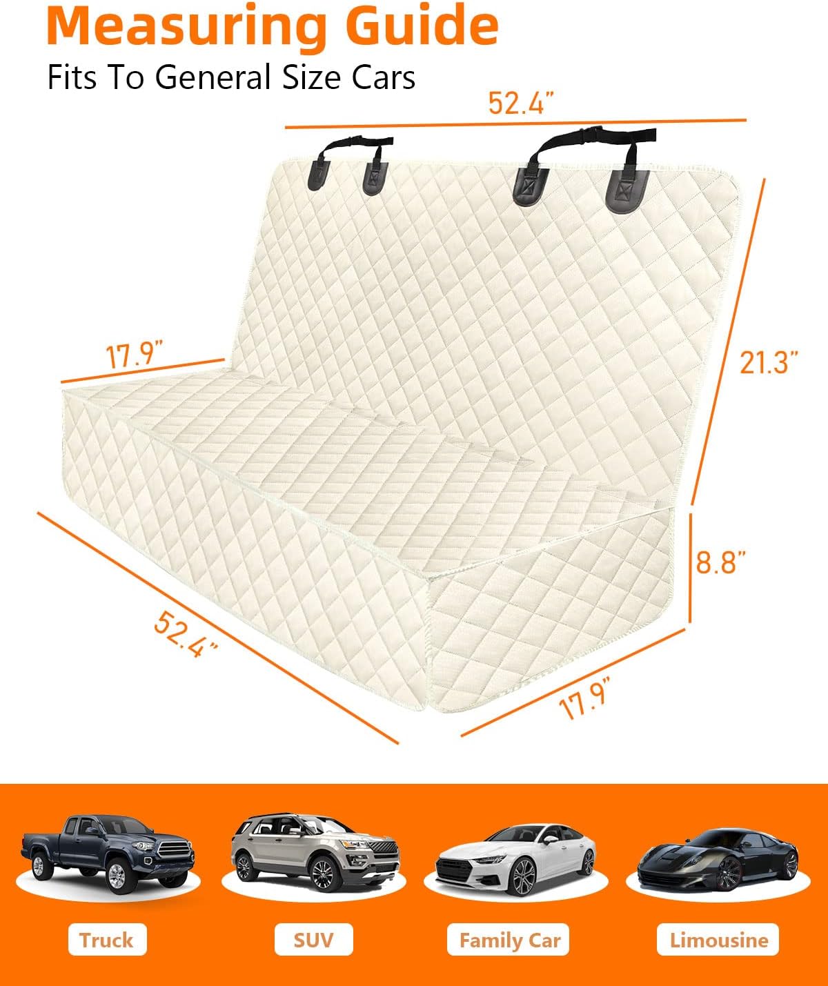 Waterproof Scratchproof Pet Bench Seat Covers for Cars