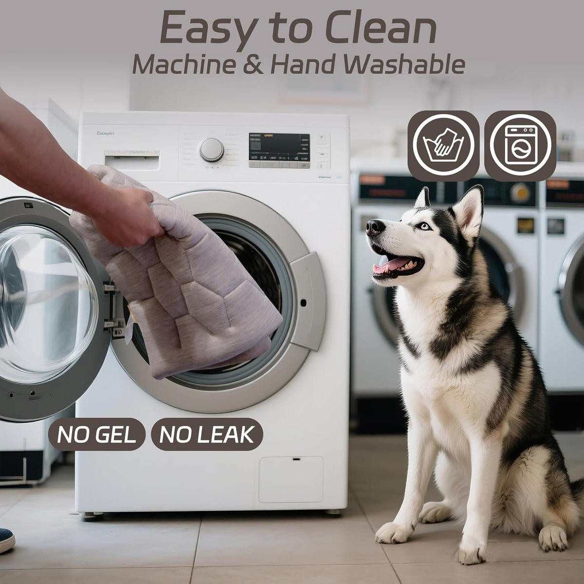 Dog Cooling Mat, Breathable Cooling Mat for Dogs Q-MAX>0.4 Pet Blanket, Washable Cooling Pad for Dogs & Cats, Summer Relief Neutral Decor Mat for Crate, Floor and Car, Taupe, Size A 35"x22"