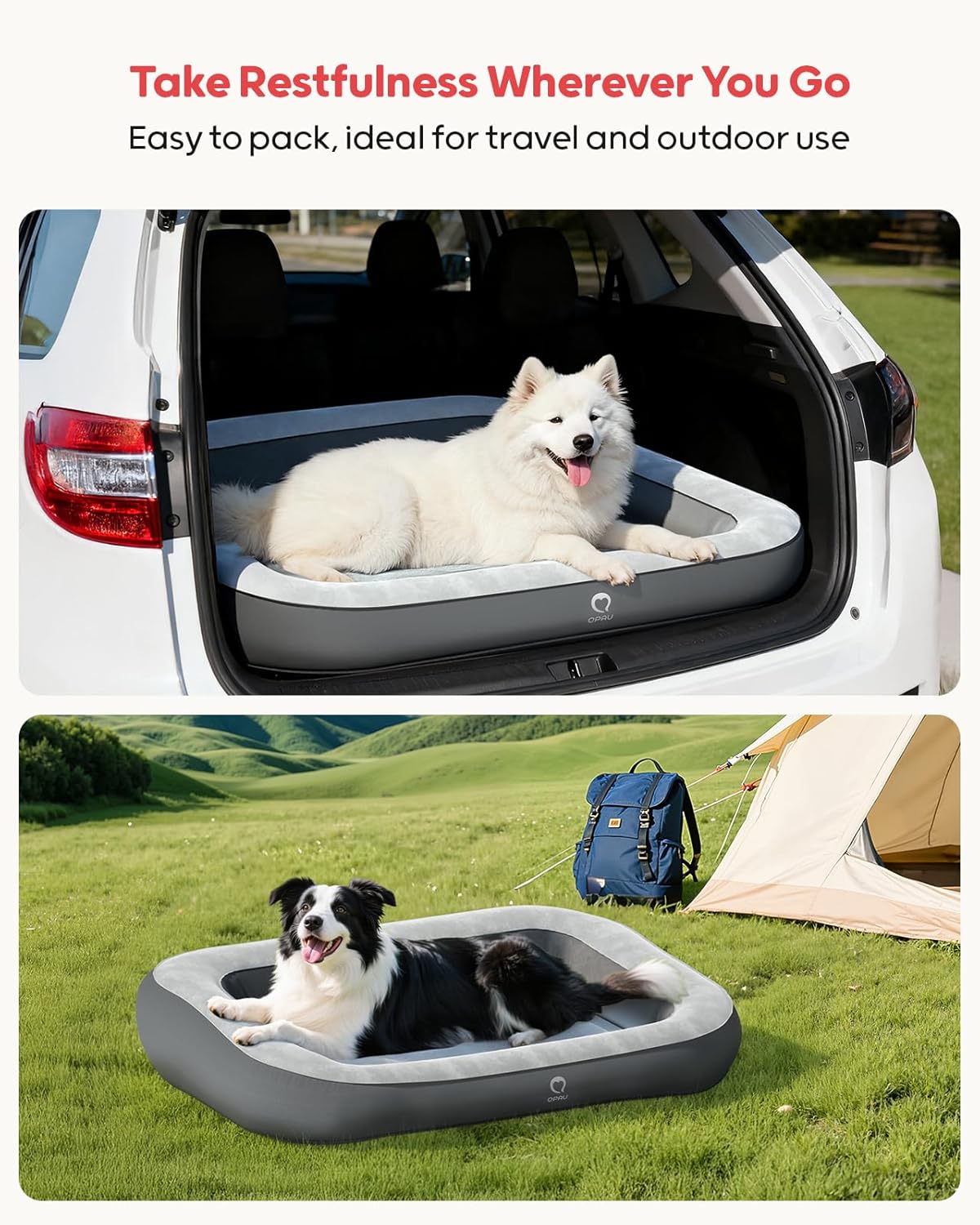 Inflatable Dog Bed for Home Travel and Outdoor, Pet