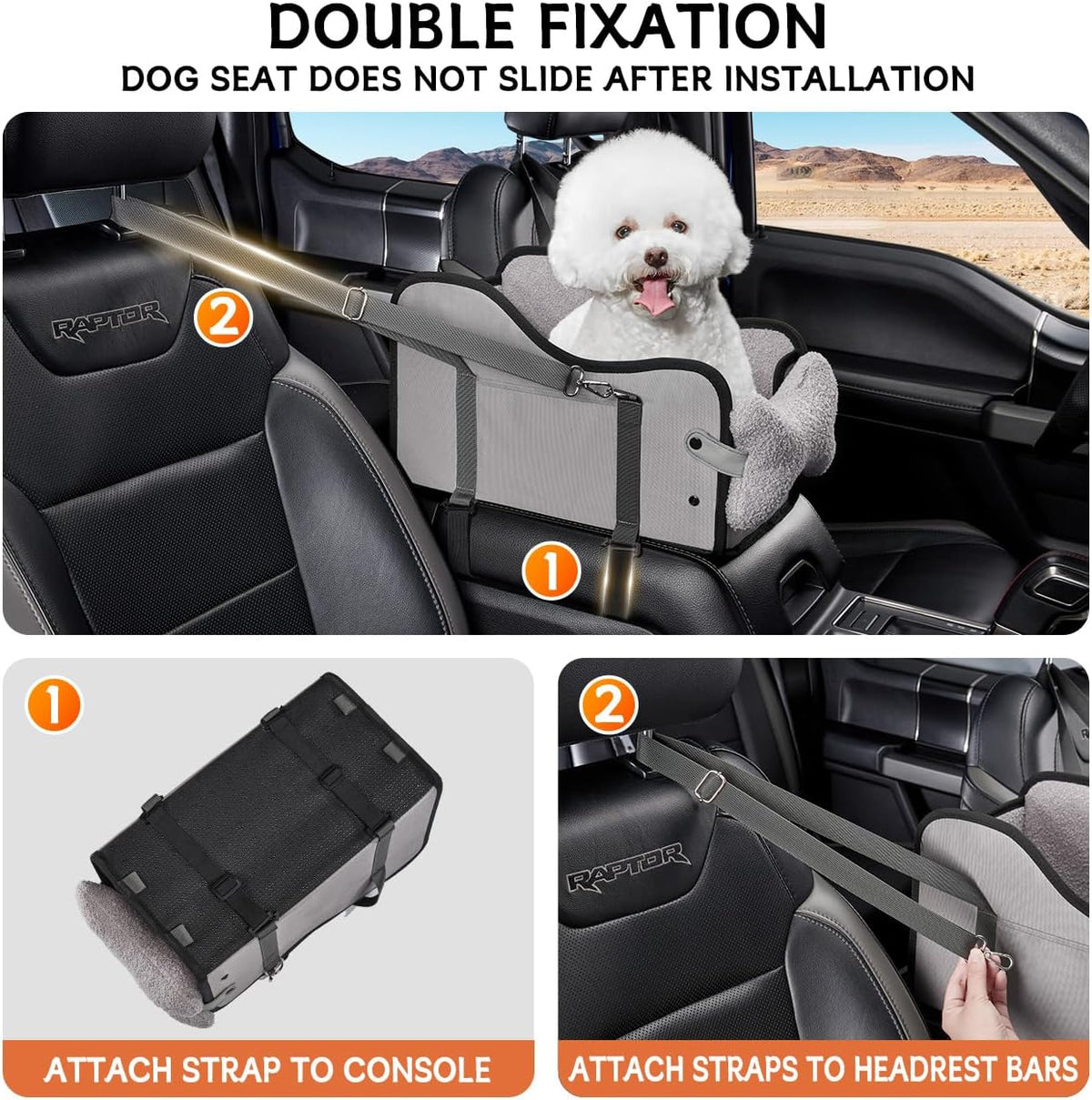 Center Console Dog Car Seat,Pet Puppy Car Seat,Middle